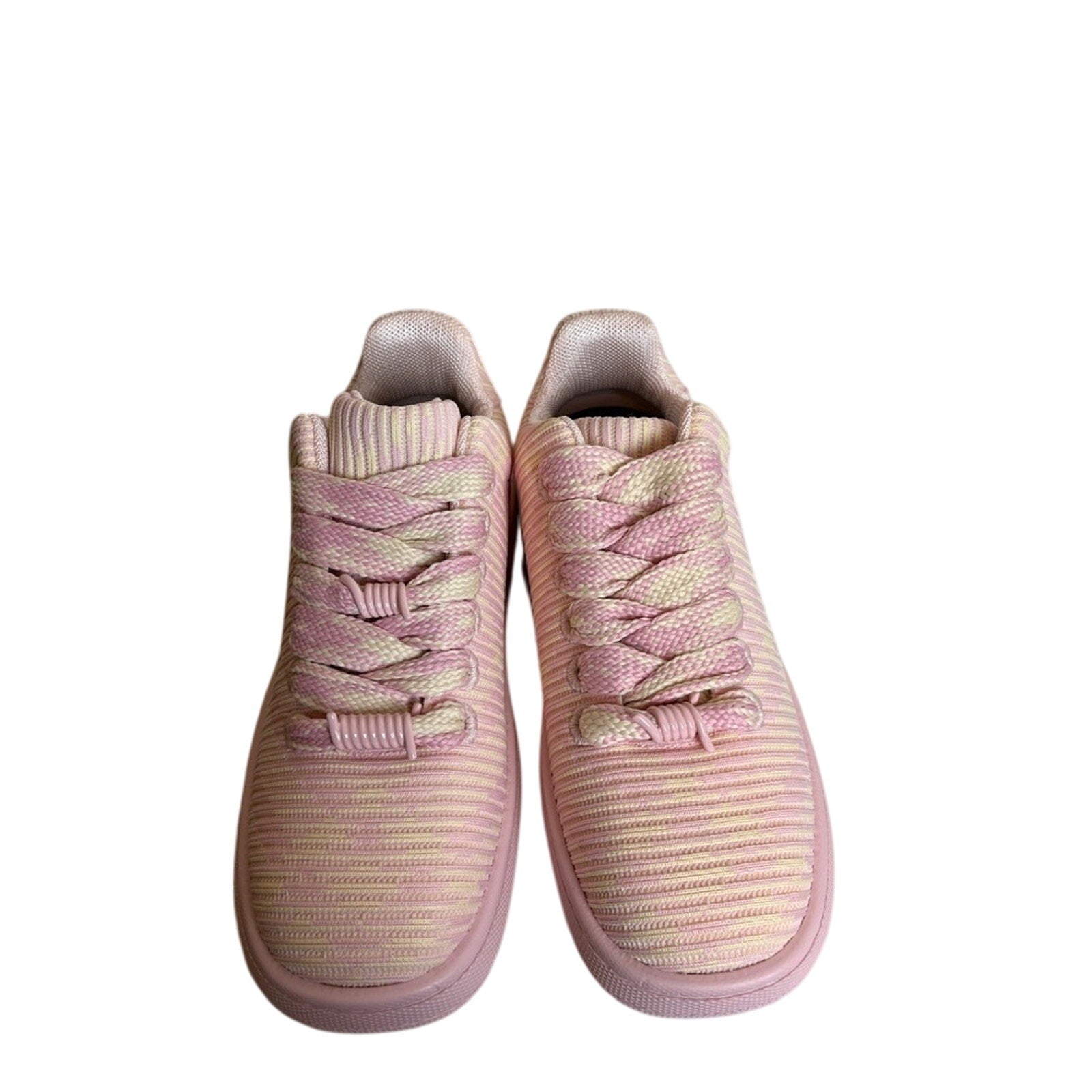 Burberry women’s Box Check Knit Low-Top Sneakers