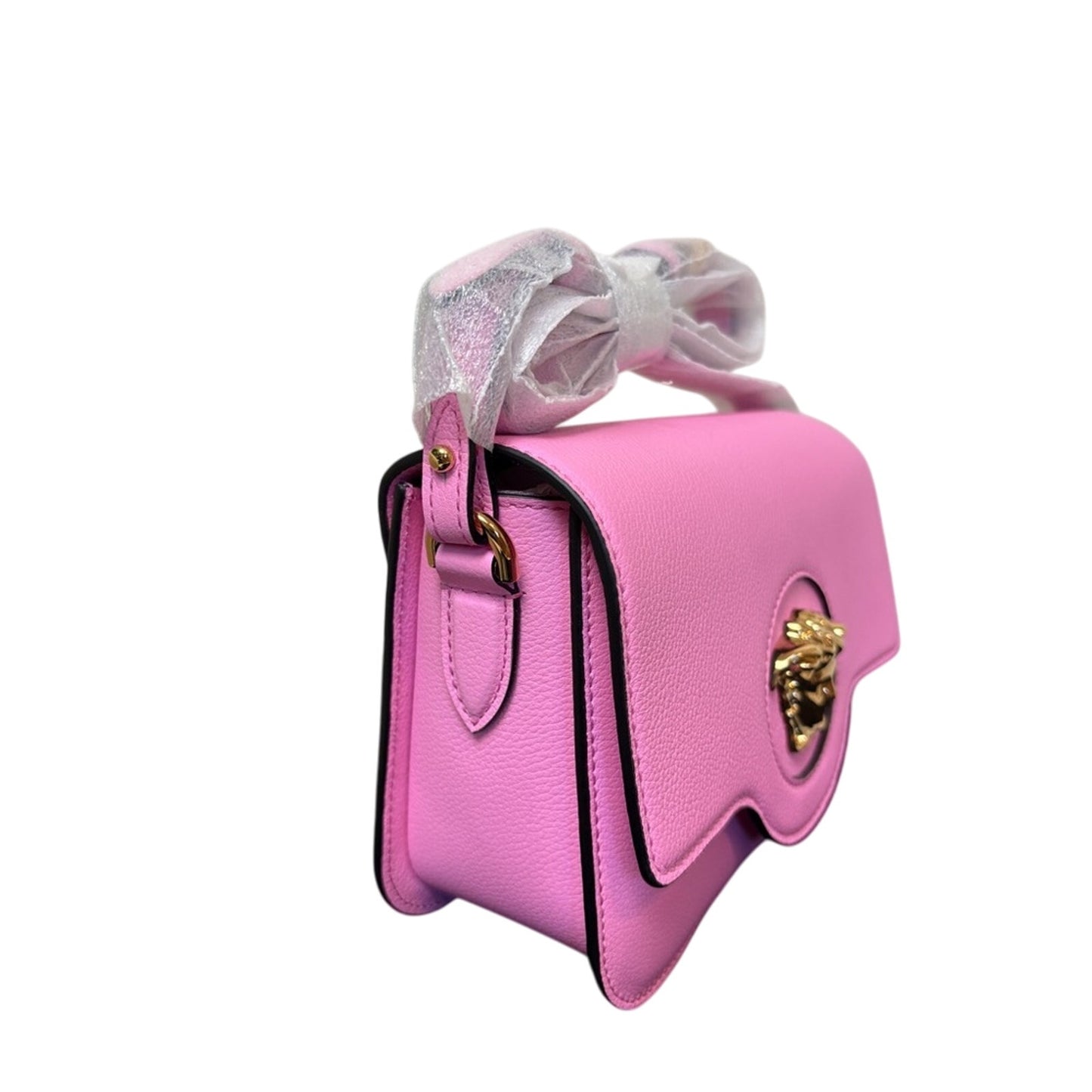 Versace Pink la Medusa Crossbody Bag with Gold Hardware NWT