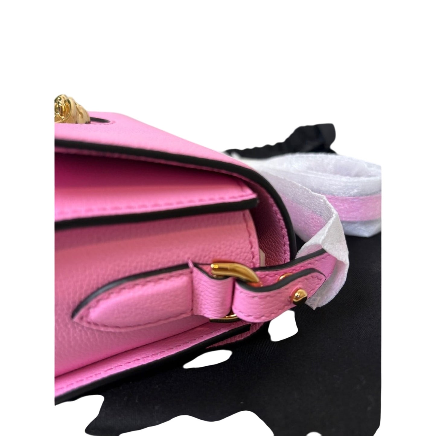 Versace Pink la Medusa Crossbody Bag with Gold Hardware NWT