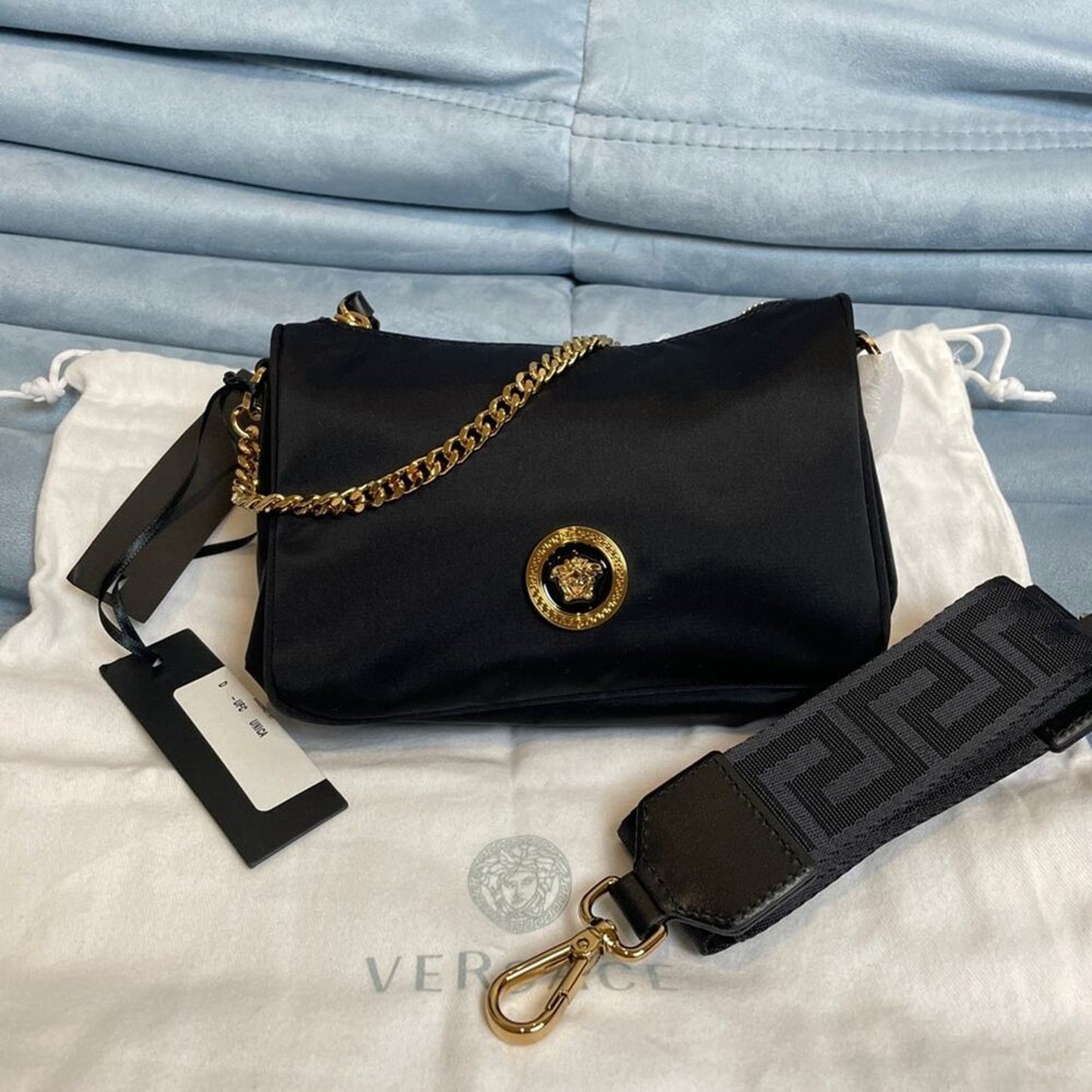 VERSACE Medusa nylon hobo bag