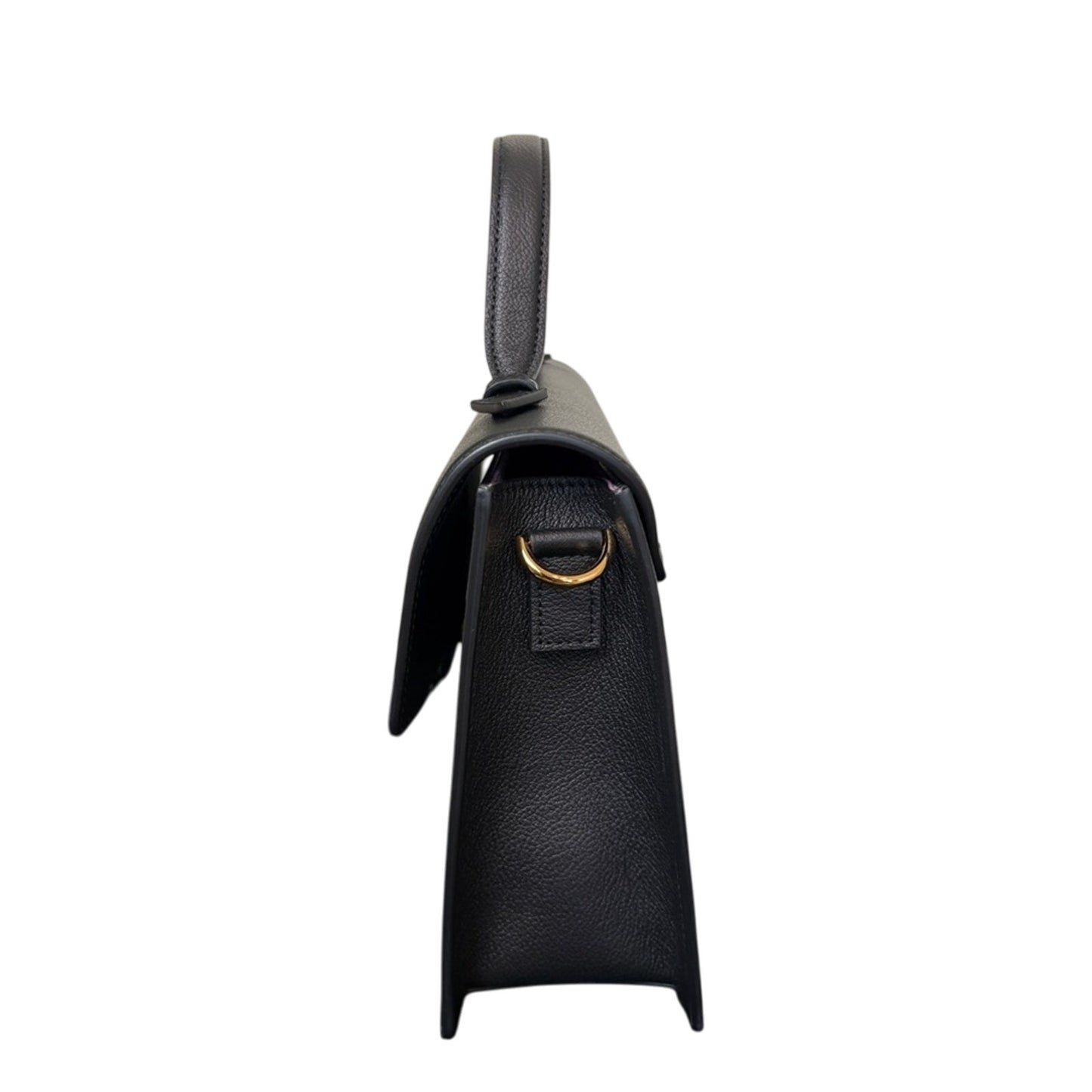 Versace Medusa flap Black Leather Handbag with crossbody strap
