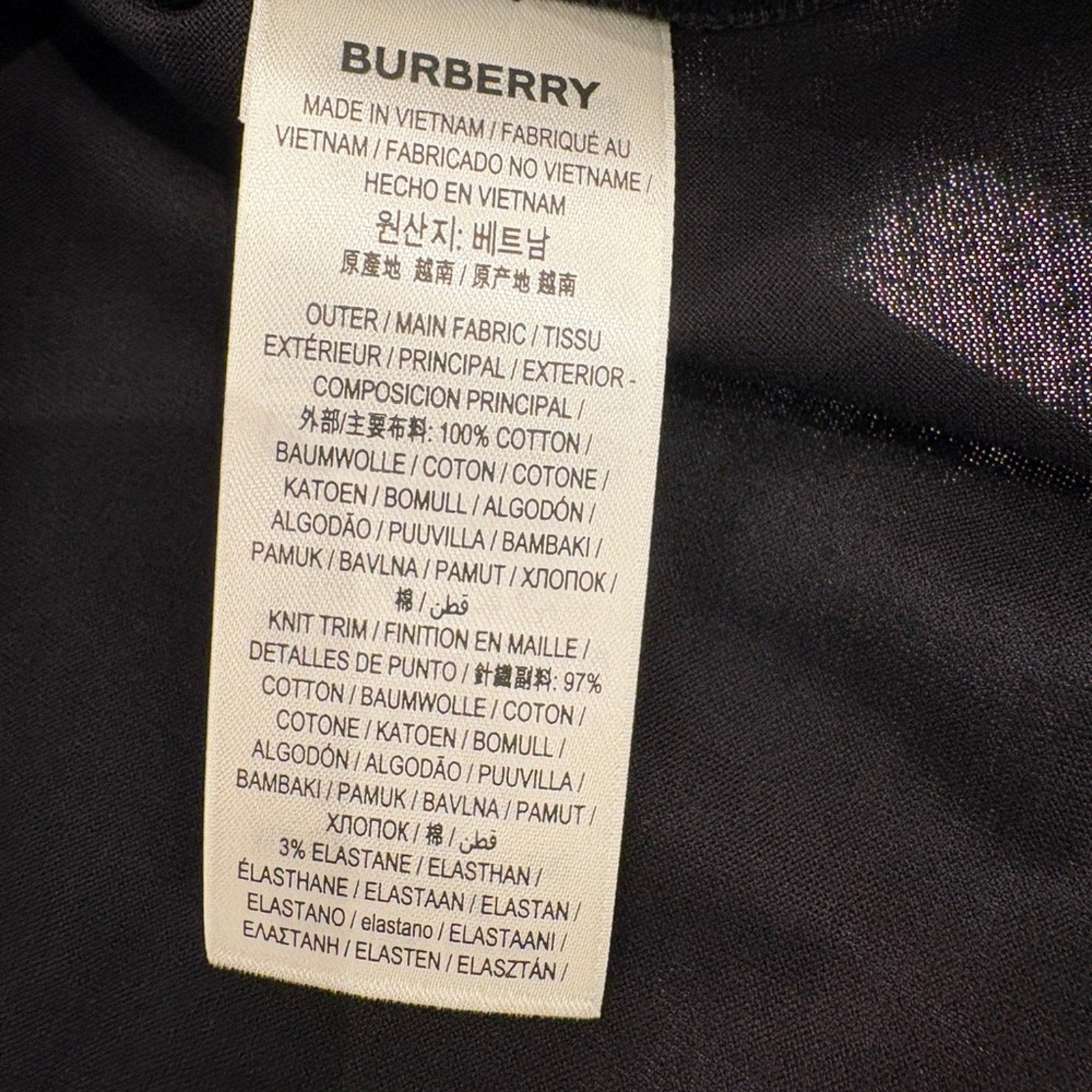 Burberry men’s oversized Black Short Sleeve Tee