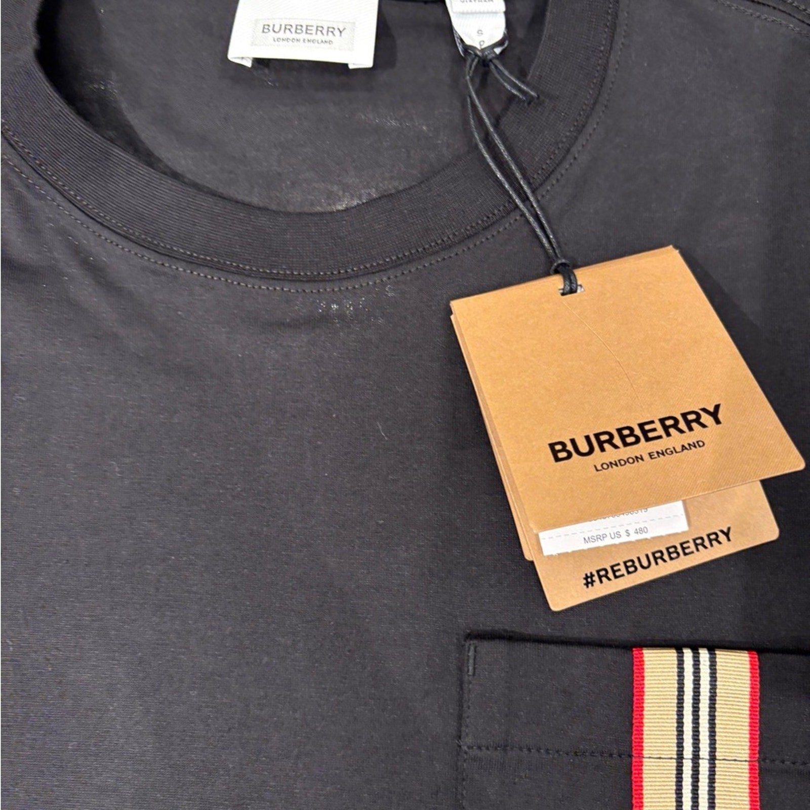 Burberry men’s oversized Black Short Sleeve Tee