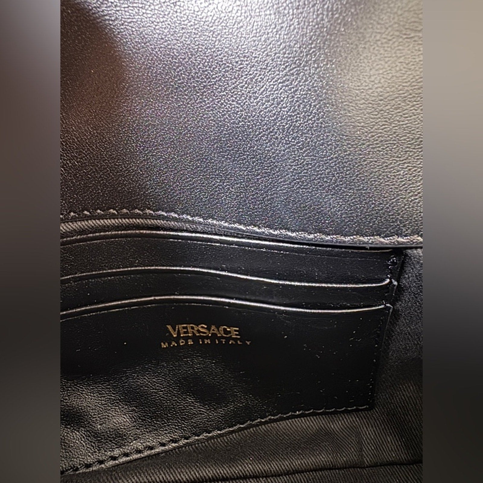 Versace Medusa Black Quilted tophandle crossbody bag