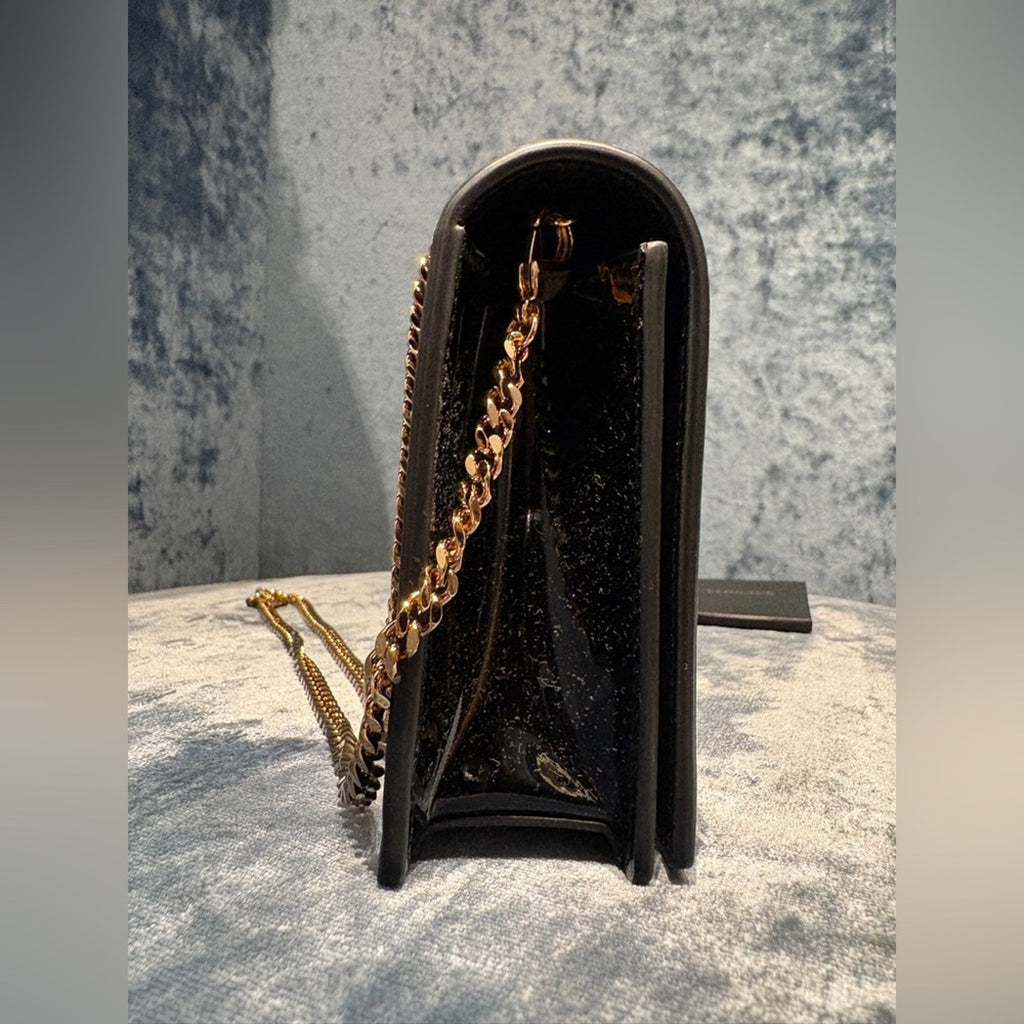 Versace Black and Gold Medusa patent leather Women's Bag NWT