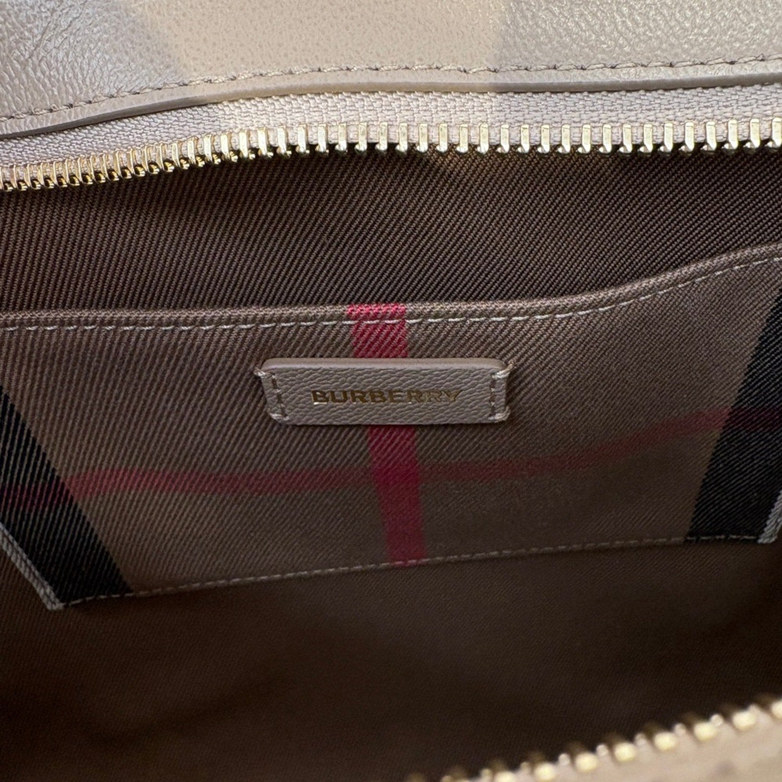 Burberry beige banwell with Signature Check Pattern