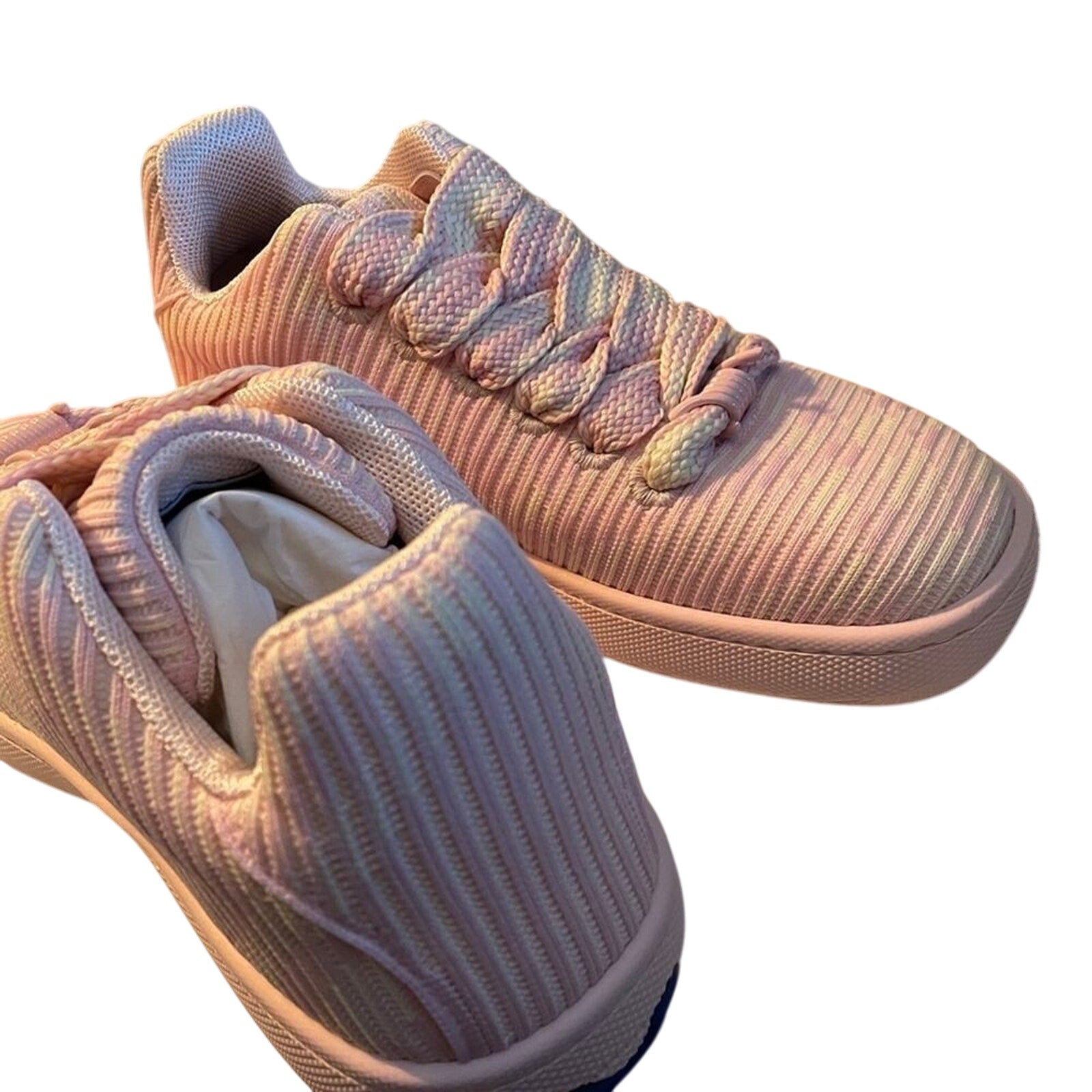 Burberry women’s Box Check Knit Low-Top Sneakers