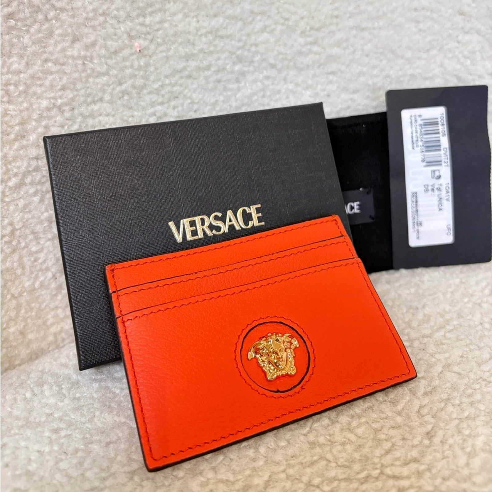 Versace Medusa Orange Card Holder
