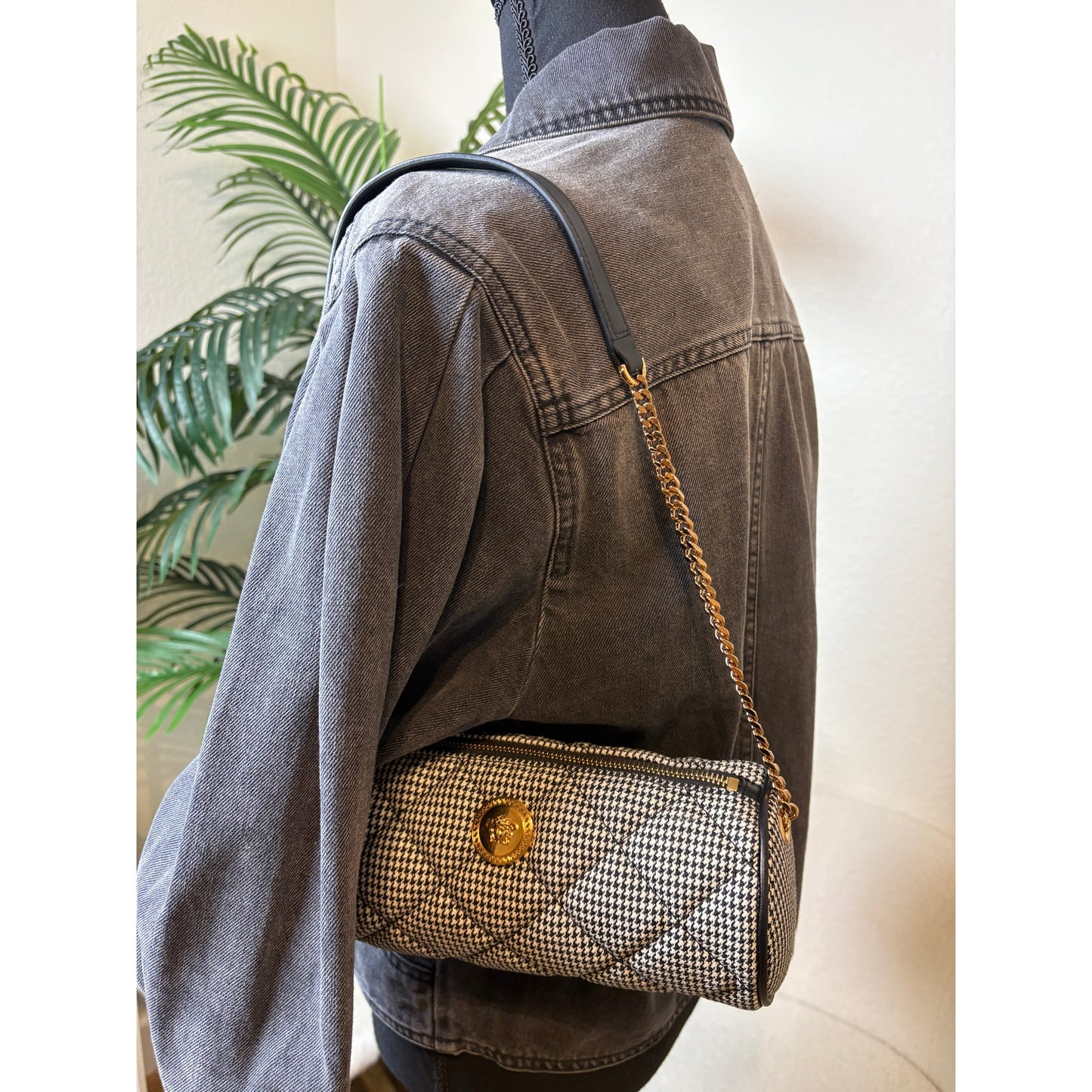 Versace Medusa Quilted Crossbody Sling Bag