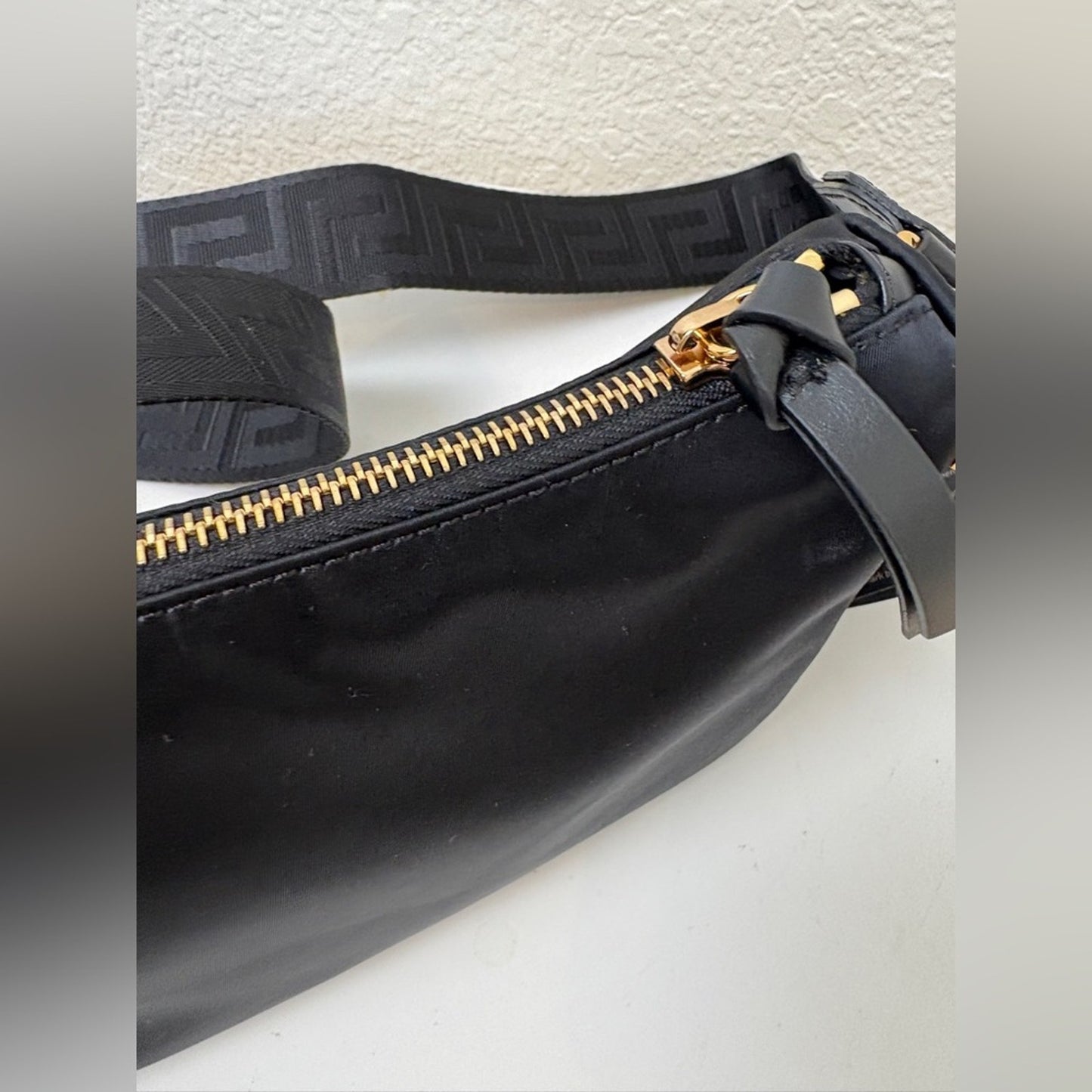 VERSACE Medusa nylon hobo bag