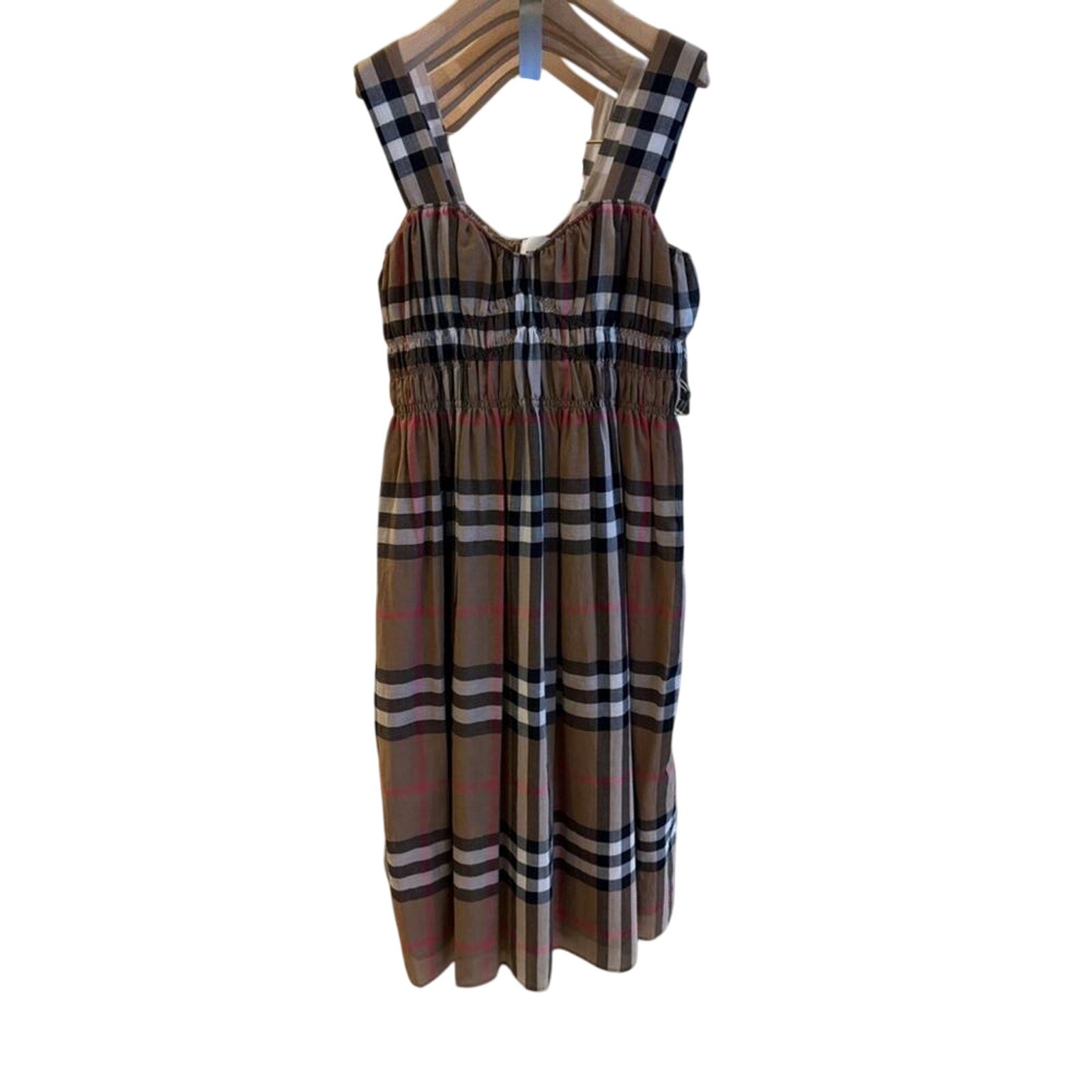 Burberry Delilah Tan Plaid Dress