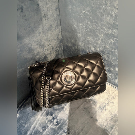 Black Medusa icon Quilted Chain Shoulder Bag