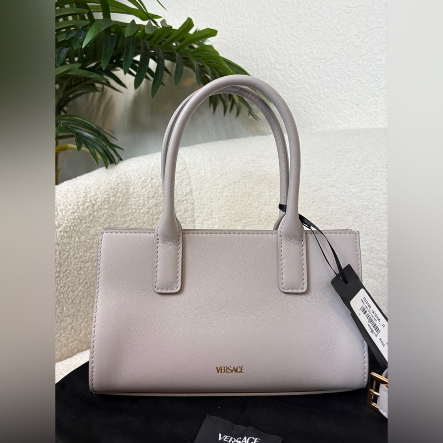 Versace Gray small Medusa '95 tote bag NWT