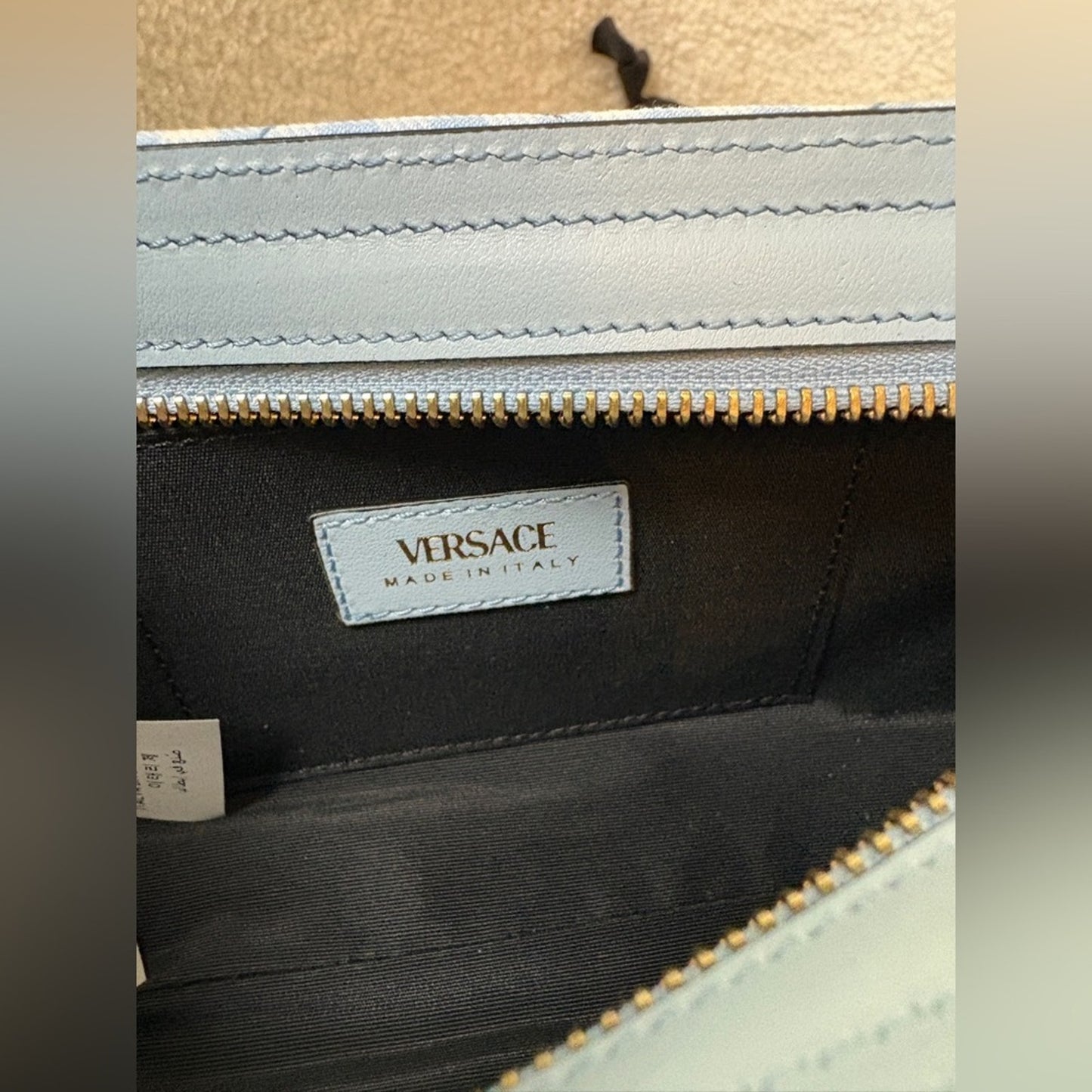 Versace Blue Checkered Women's Bag