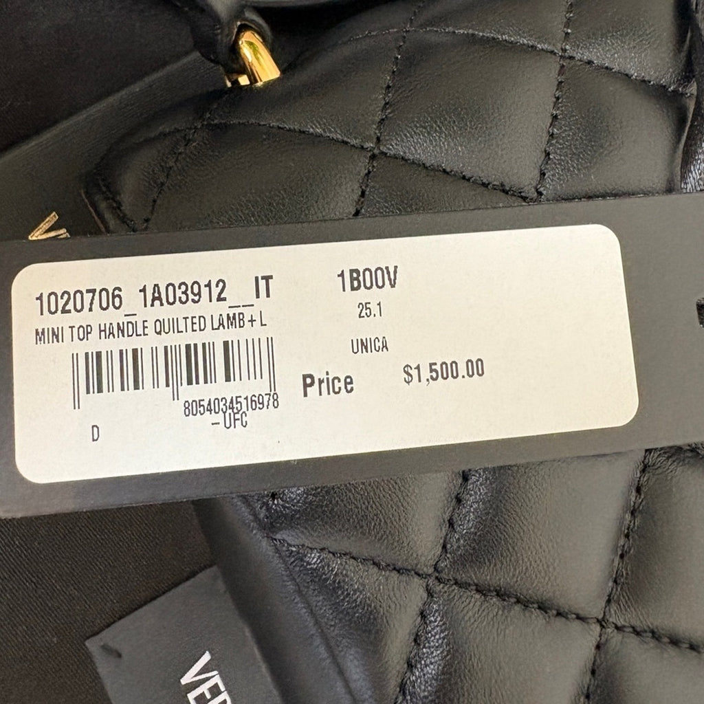 Versace Medusa Black Quilted tophandle crossbody bag