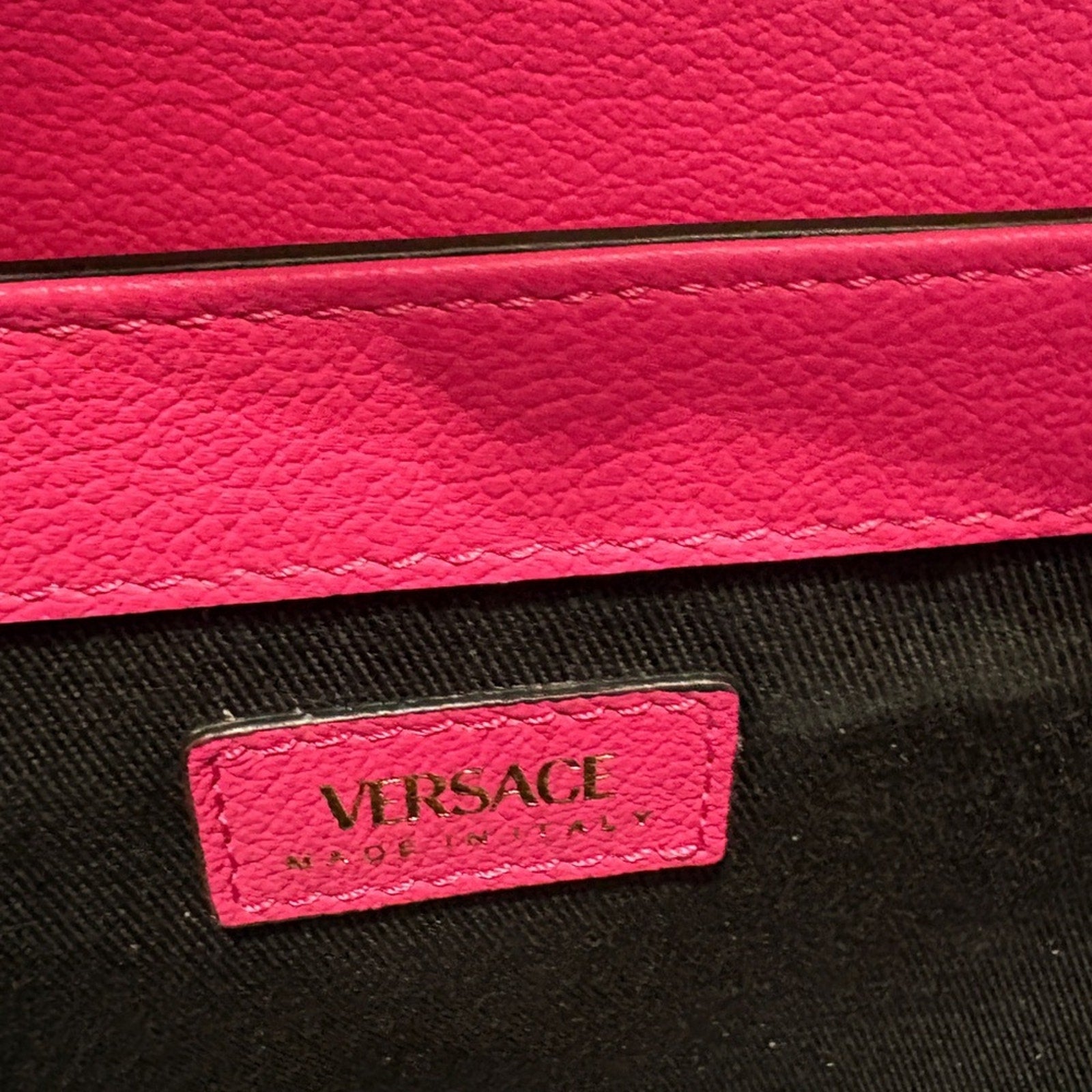 Versace Pink Medusa Leather Crossbody Bag – Gold Hardware