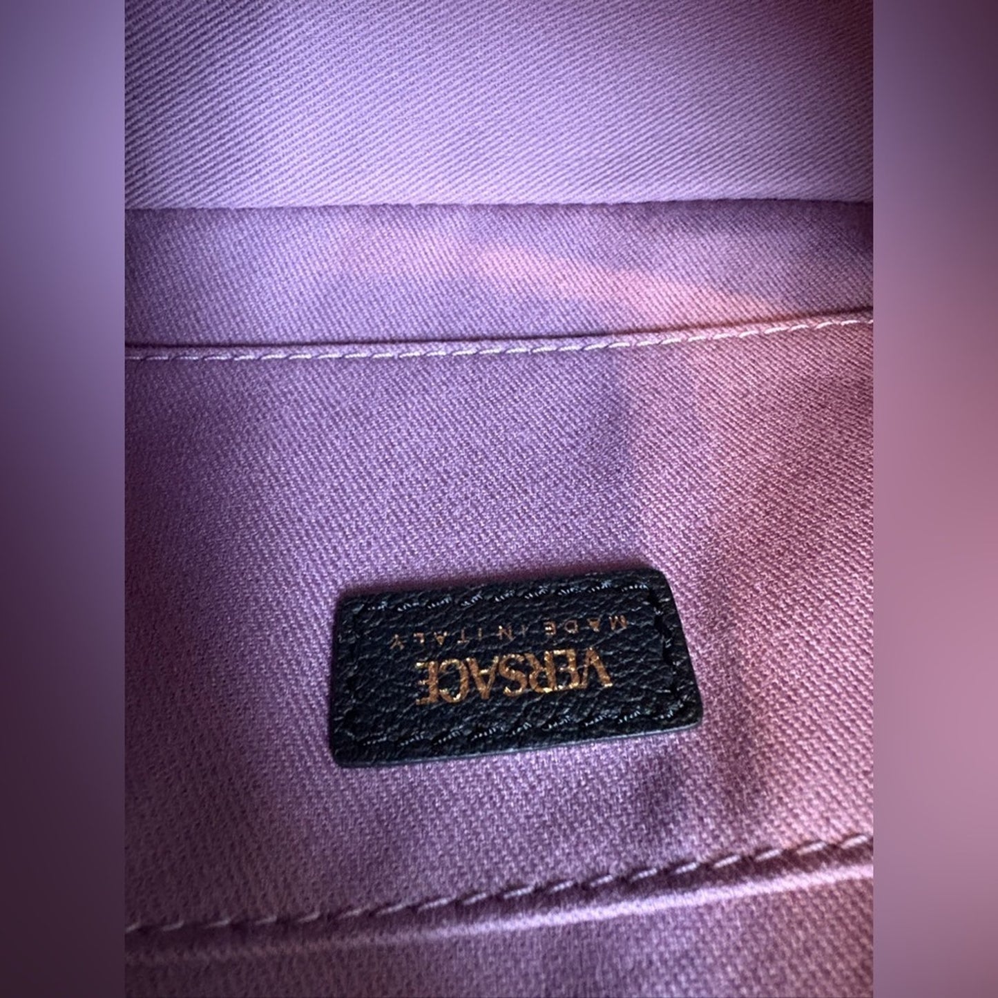 Versace Grained Calfskin Medusa Shoulder Bag BlacK