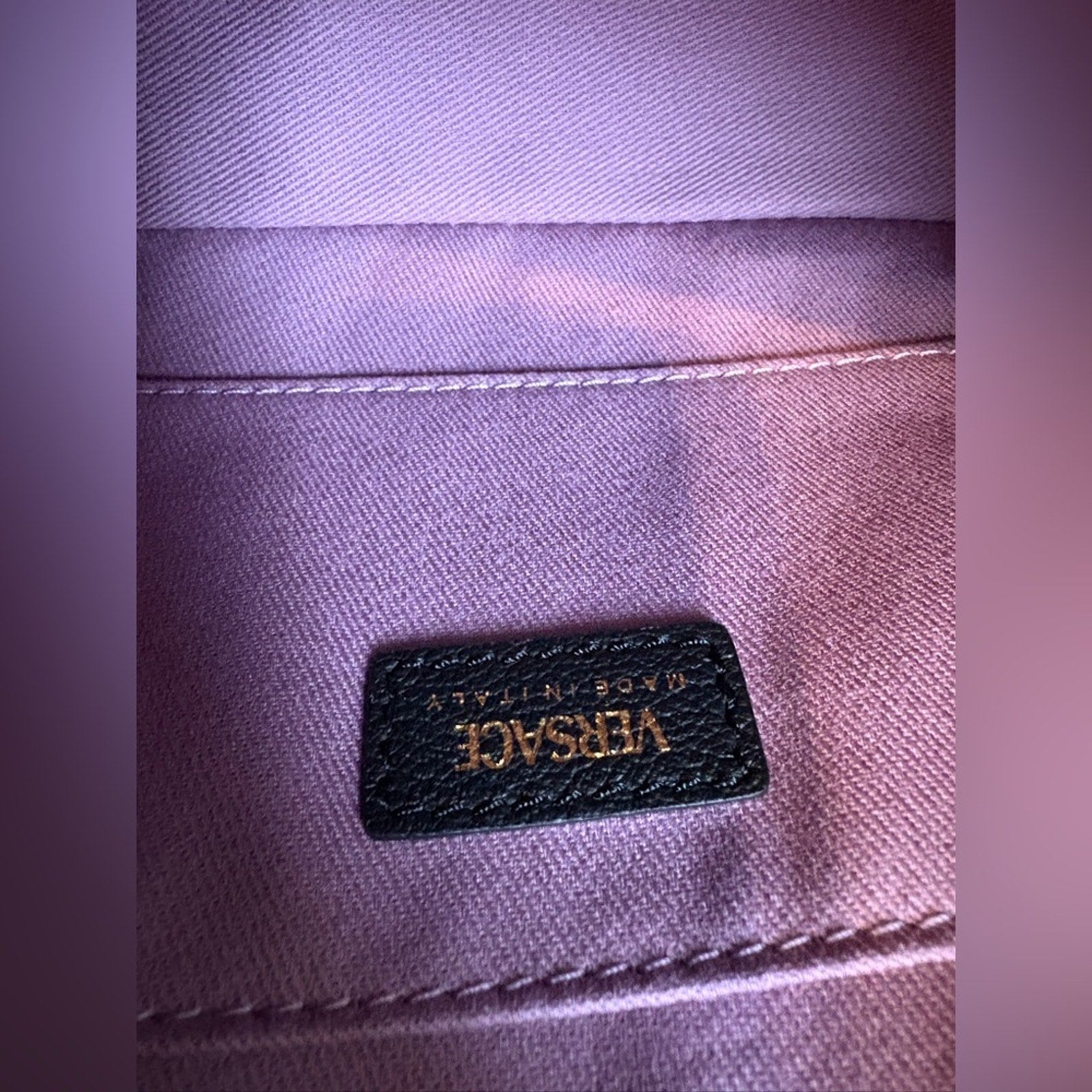 Versace Grained Calfskin Medusa Shoulder Bag BlacK