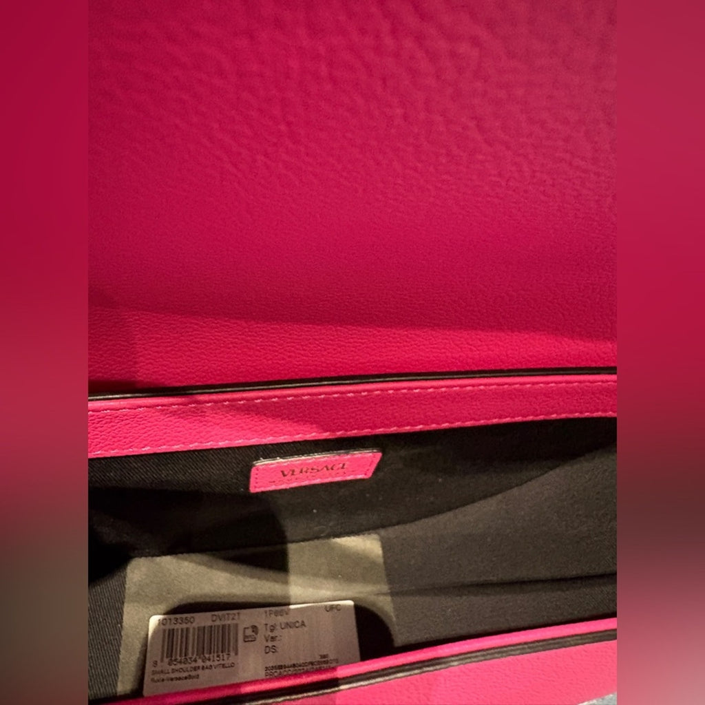 Versace Pink Medusa Leather Crossbody Bag – Gold Hardware