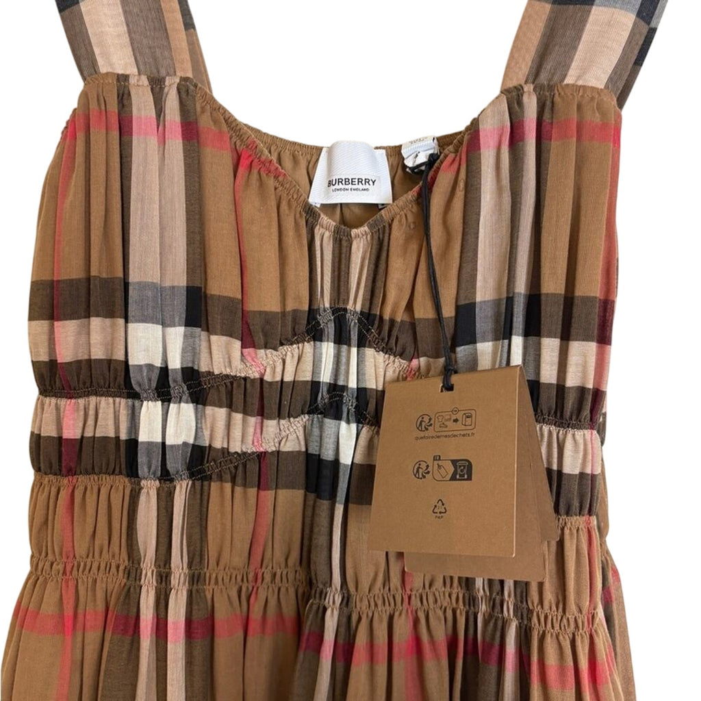 Burberry Delilah Tan Plaid Dress