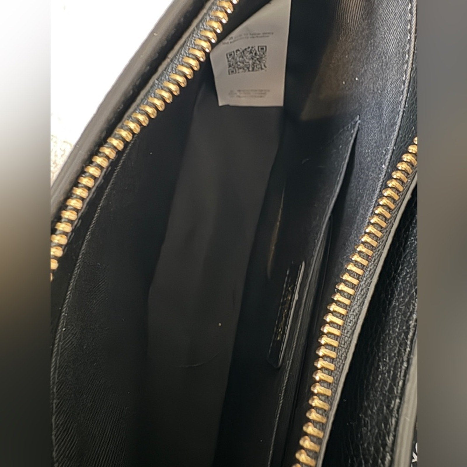 Versace Black Quilted Clutch with Gold Medallion