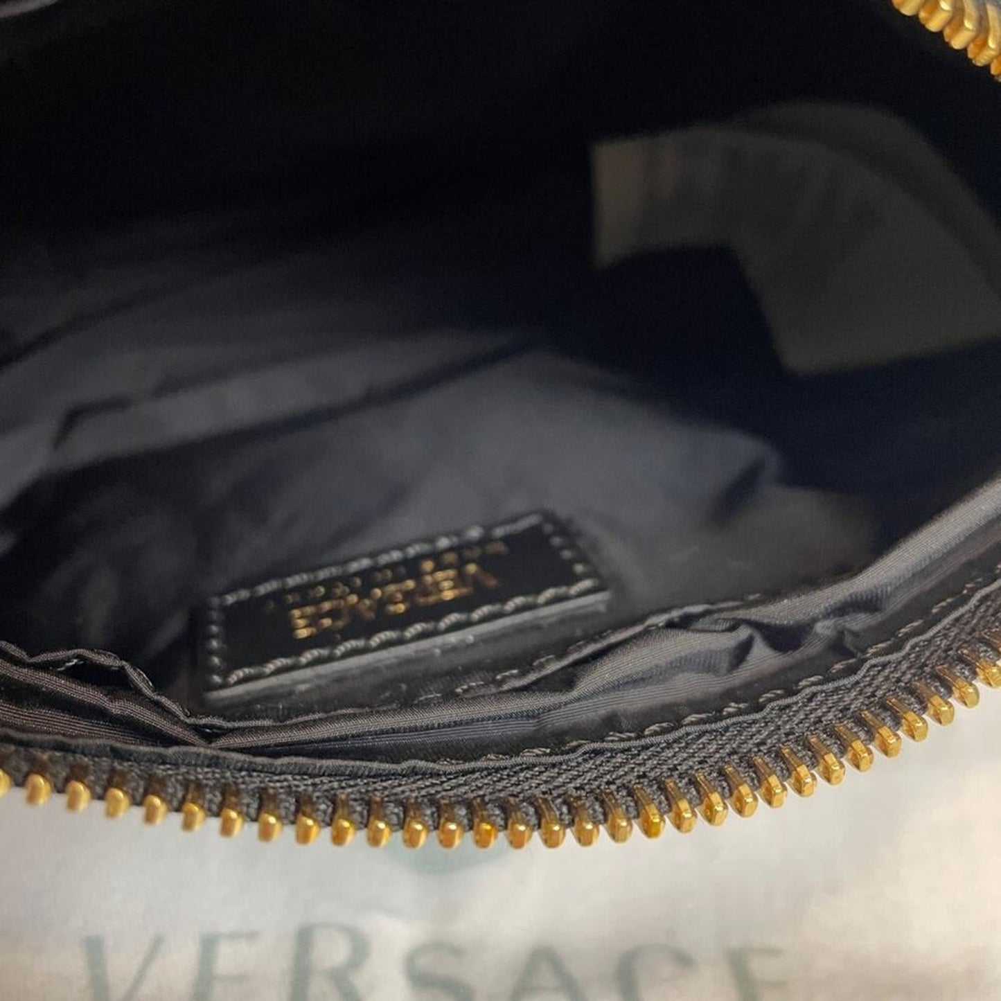 VERSACE Medusa nylon hobo bag