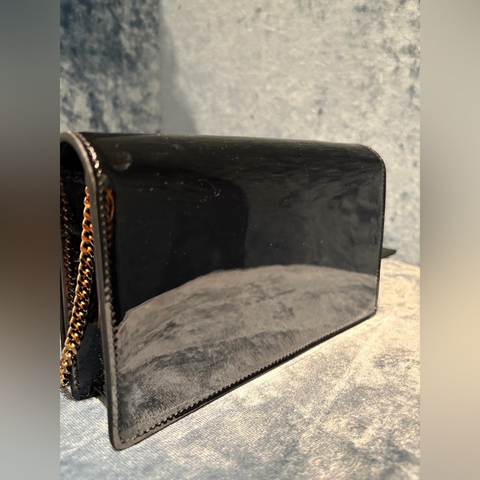 Versace Black and Gold Medusa patent leather Women's Bag NWT