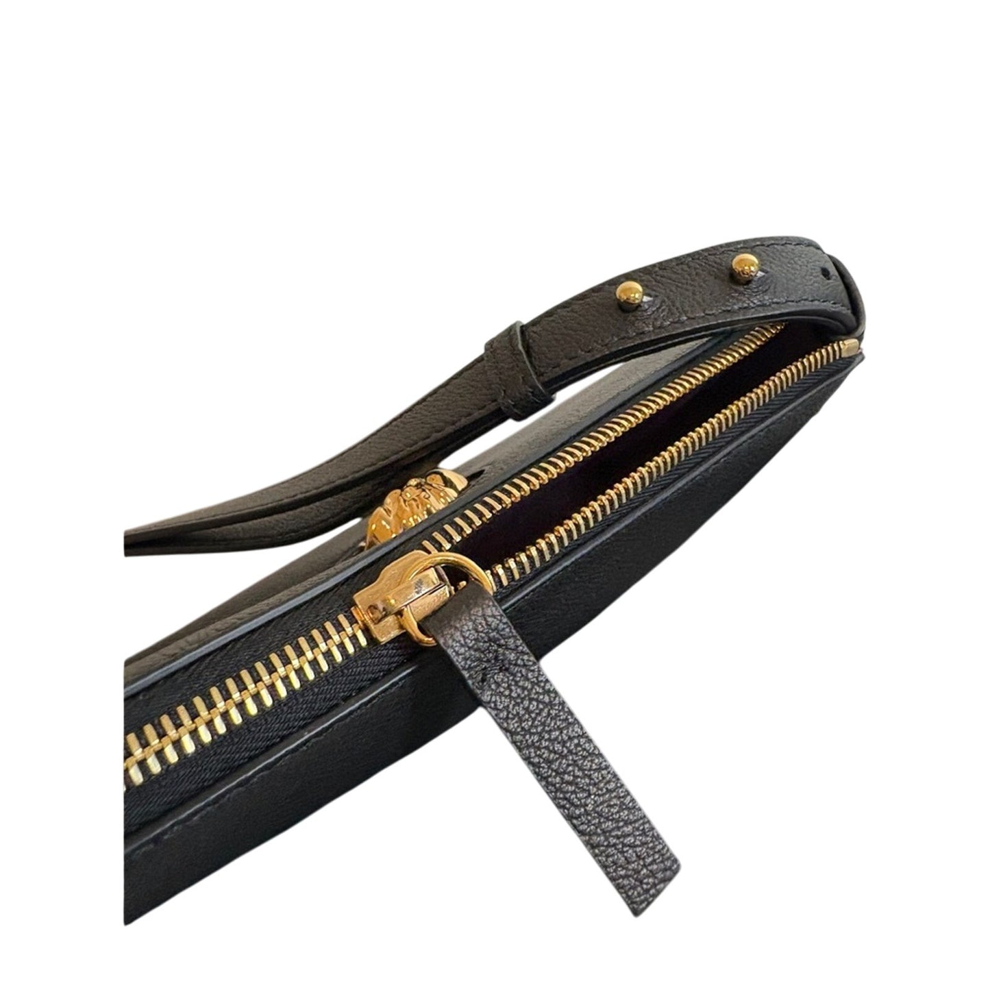 Versace Grained Calfskin Medusa Shoulder Bag BlacK