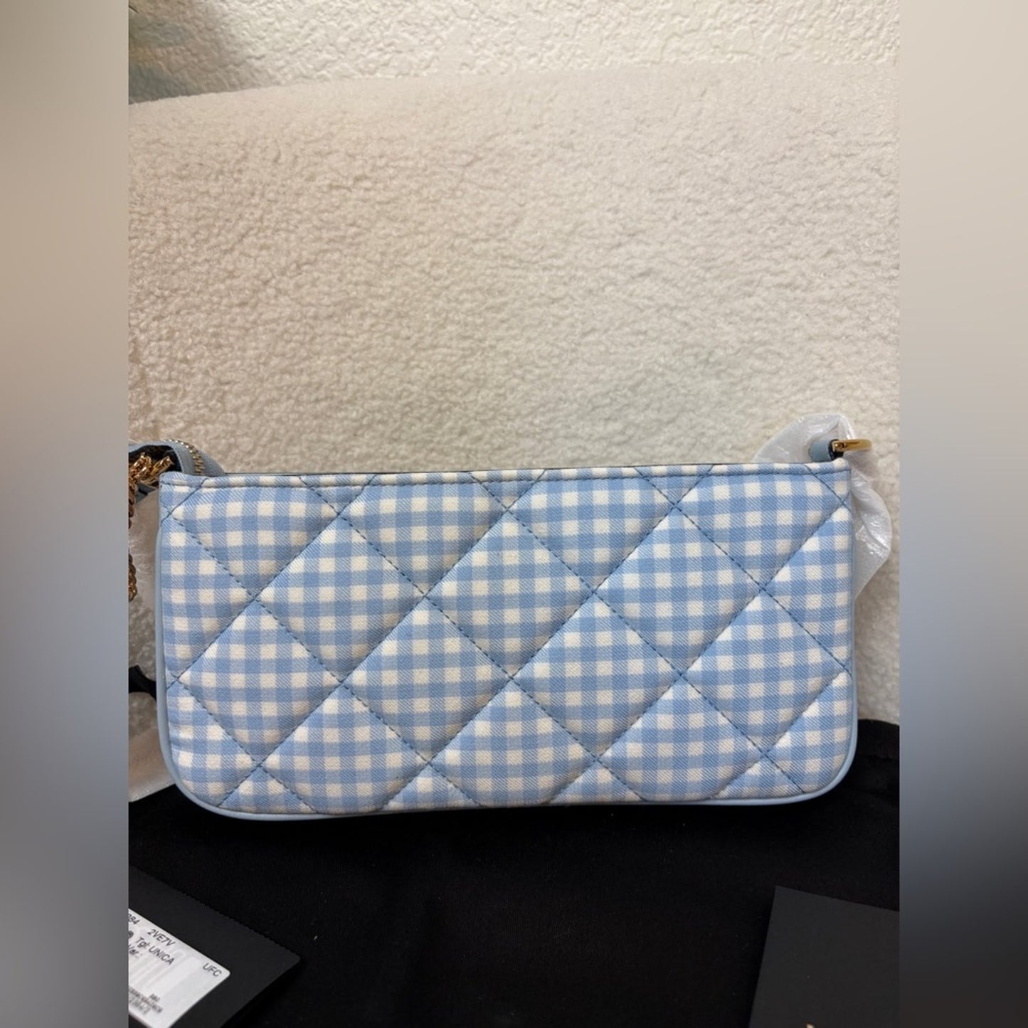 Versace Blue Checkered Women's Bag