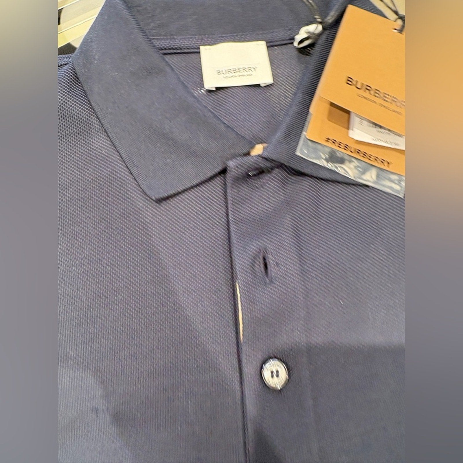 Burberry men’s polo navy