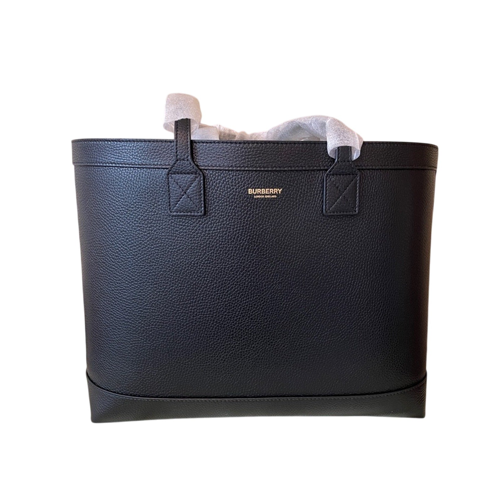 Burberry brand new leather tote bag black
