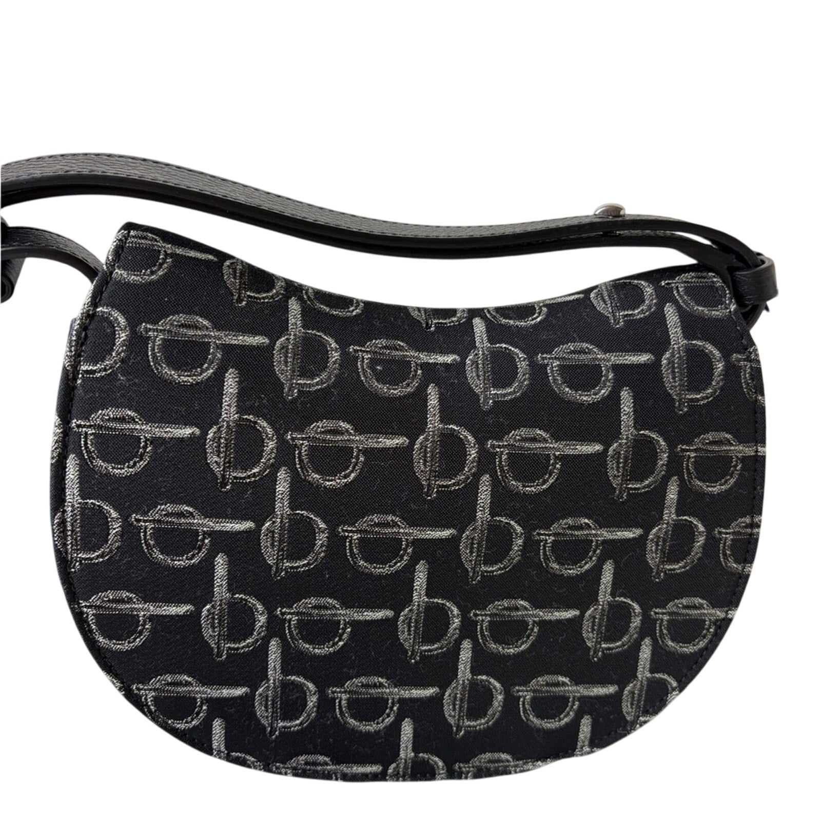 Burberry Mini Rocking Horse Saddle Bag – Black Wool Blend & Leather