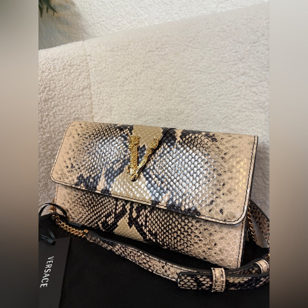 Versace Snake skin Women's Bag with chain