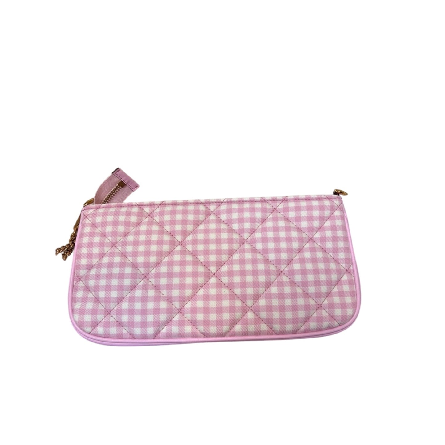 Versace Pink Shoulder Bag with Gold Emblem