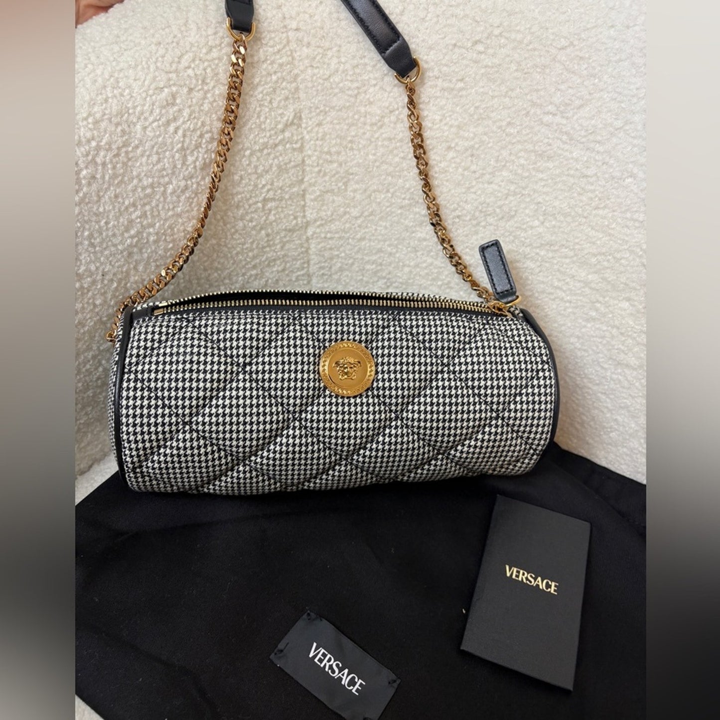 Versace Medusa Quilted Crossbody Sling Bag