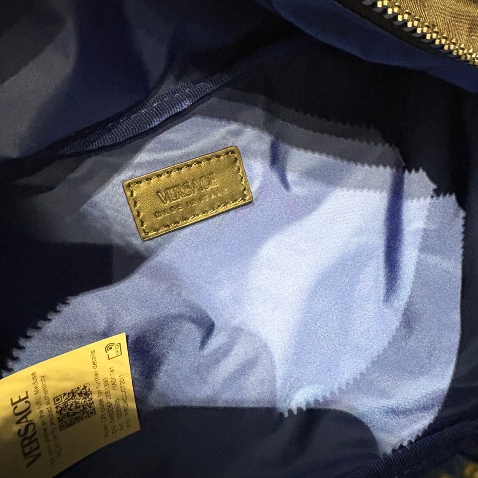 Versace Black Belt Bag with Medusa