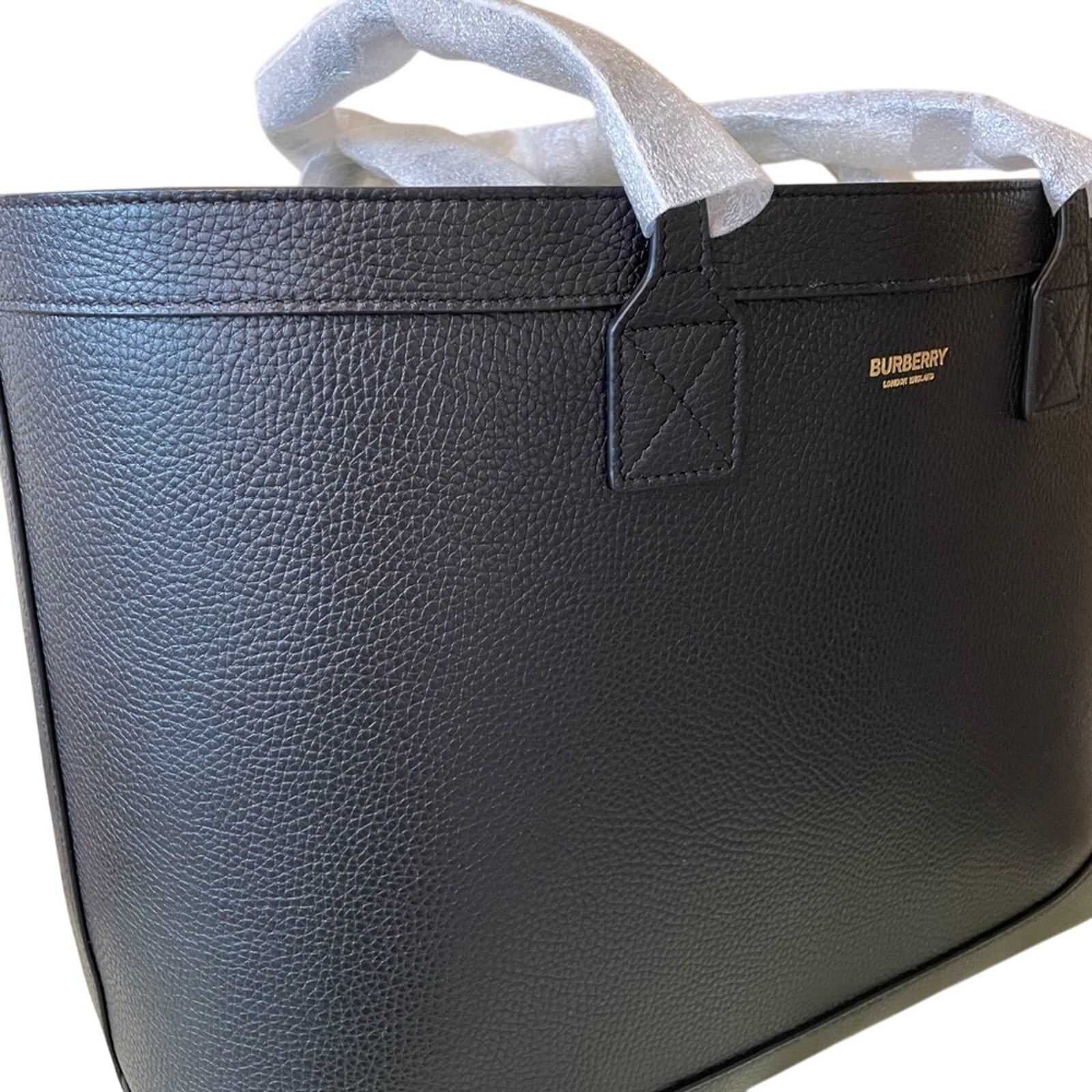 Burberry brand new leather tote bag black