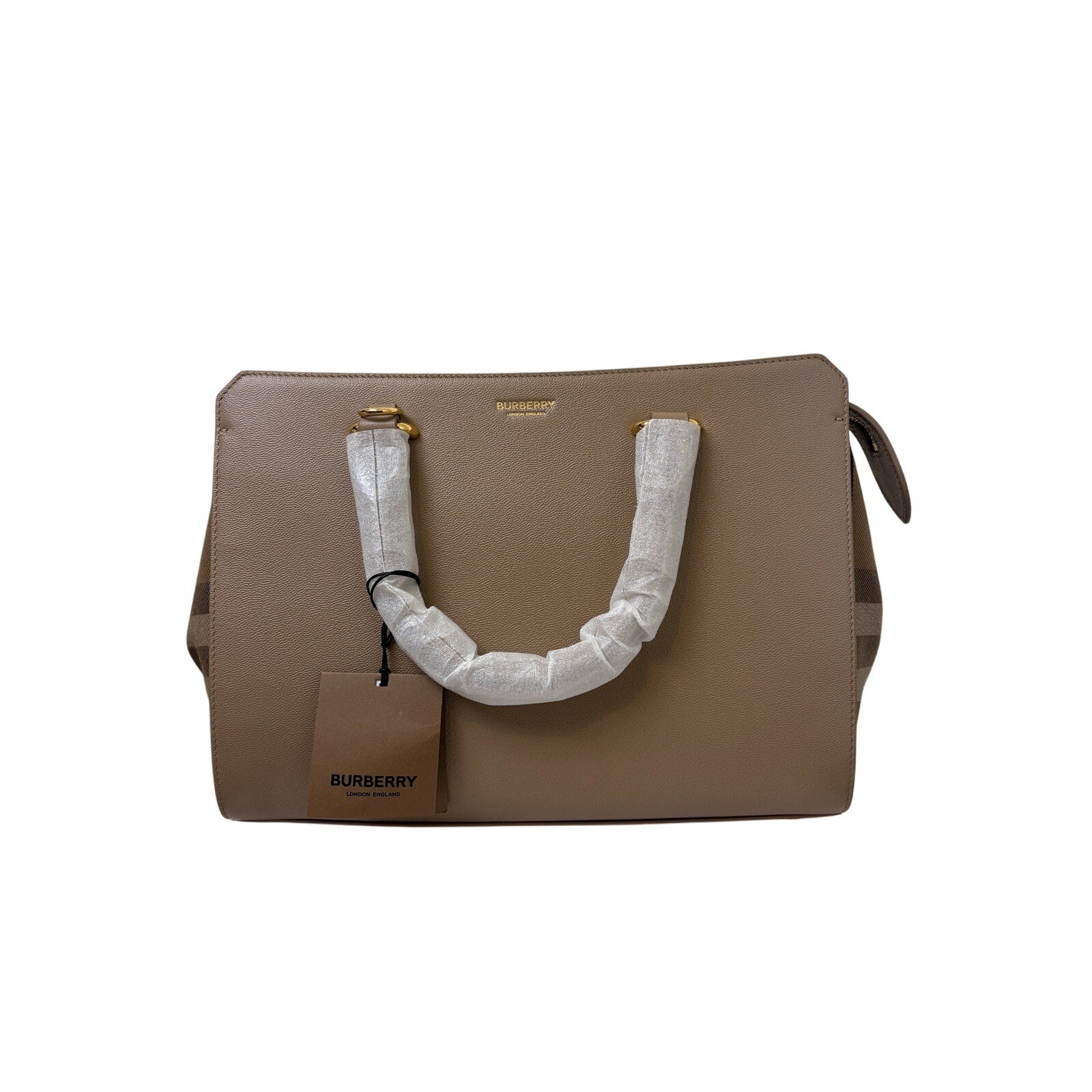 Burberry beige banwell with Signature Check Pattern