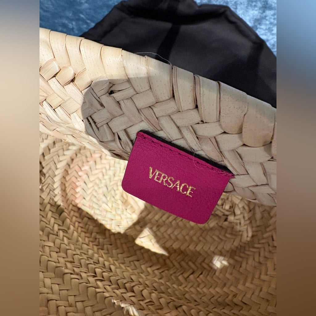 Versace Fuchsia and Natural Tote Bag