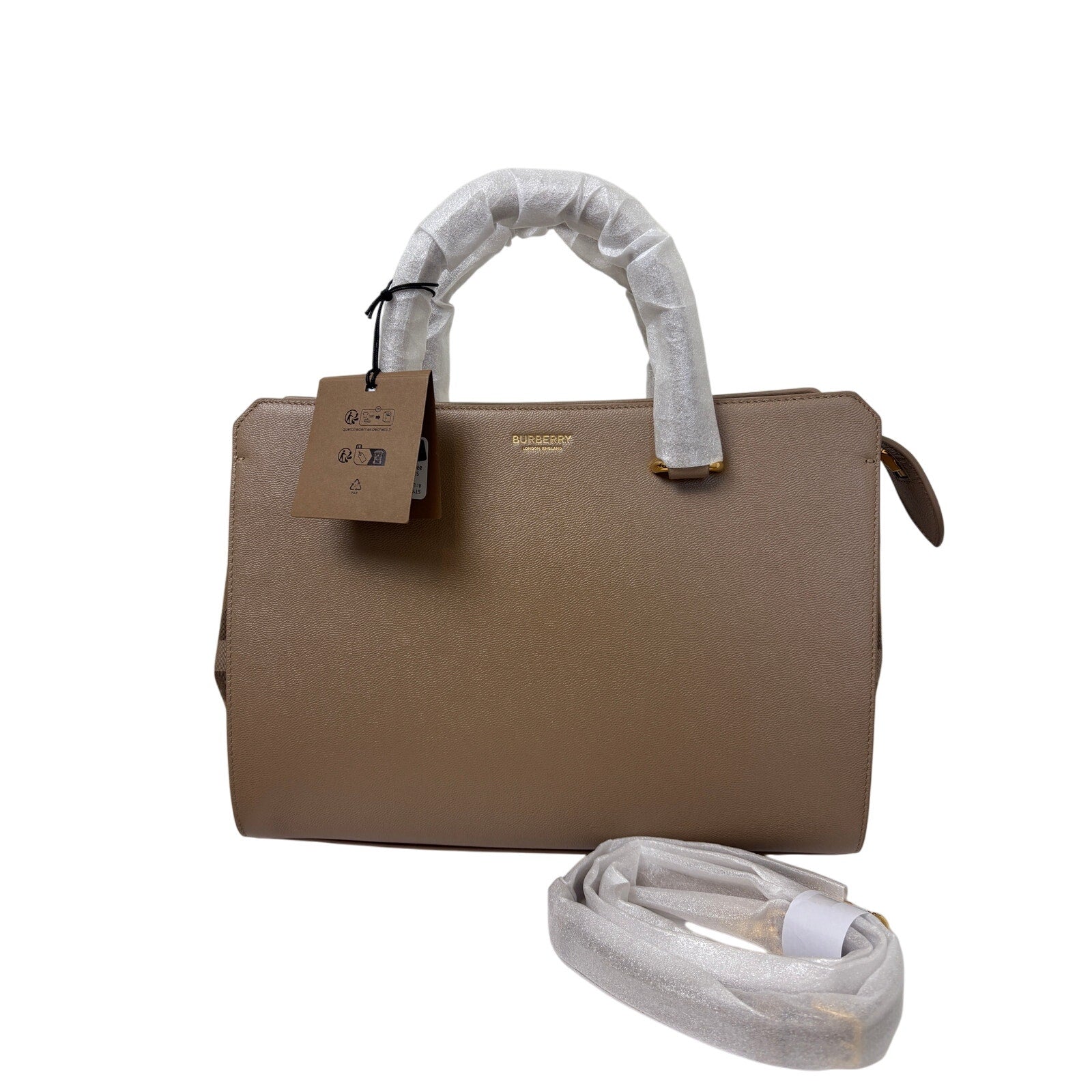Burberry beige banwell with Signature Check Pattern
