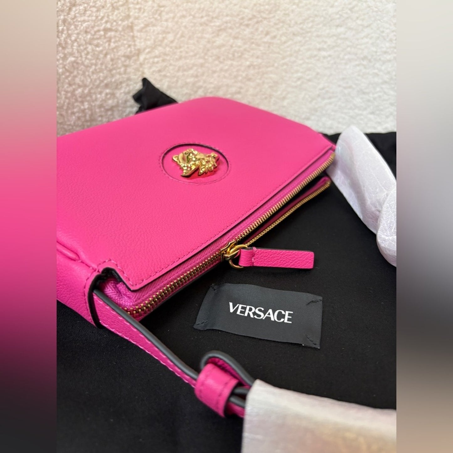 Versace Pink Medusa Shoulder Bag