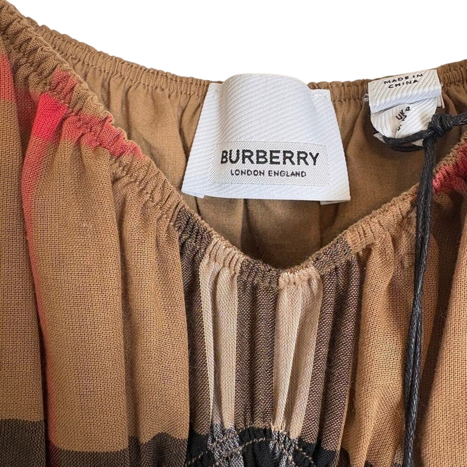 Burberry Delilah Tan Plaid Dress