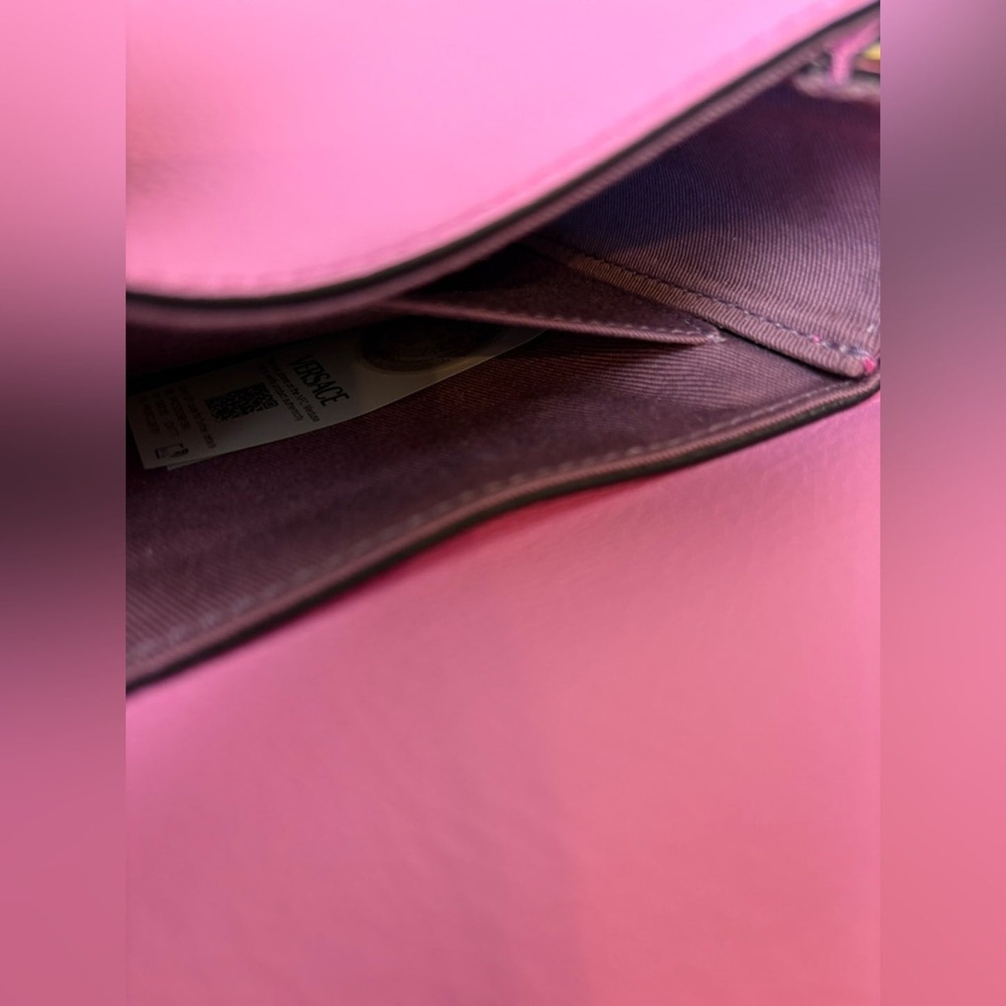 Versace Pink la Medusa Crossbody Bag with Gold Hardware NWT