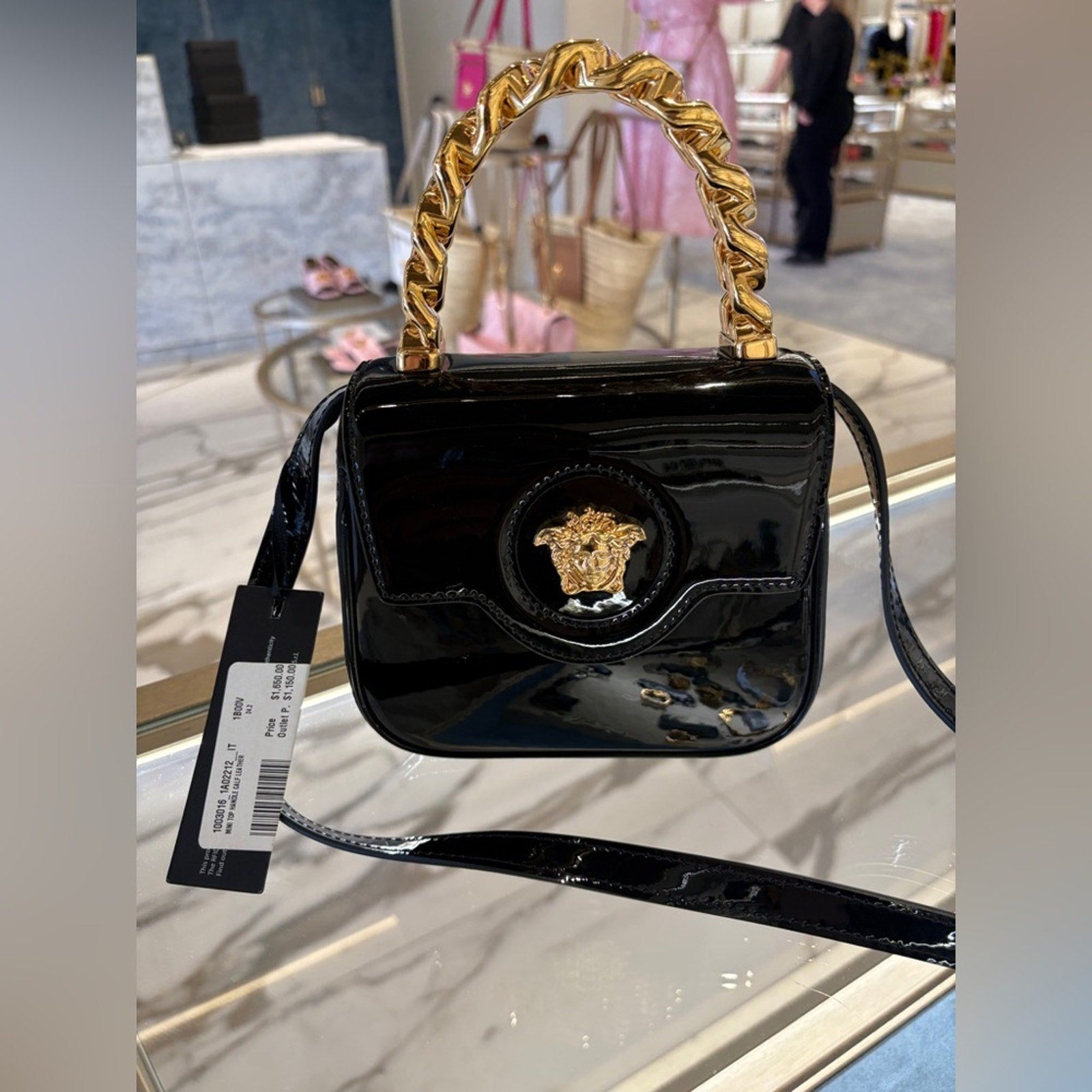 Versace Black and Gold la Medusa Women's Bag