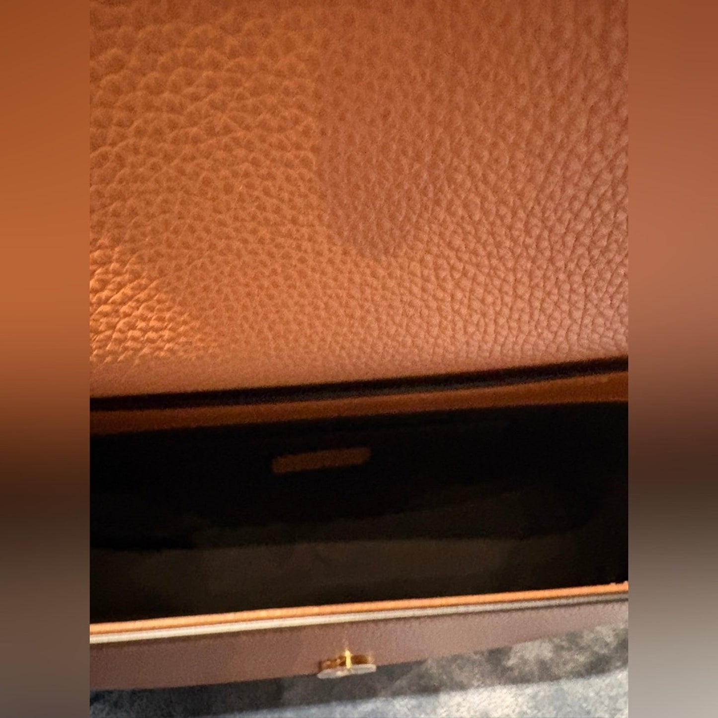 Versace Tan Leather Virtus shoulder bag
