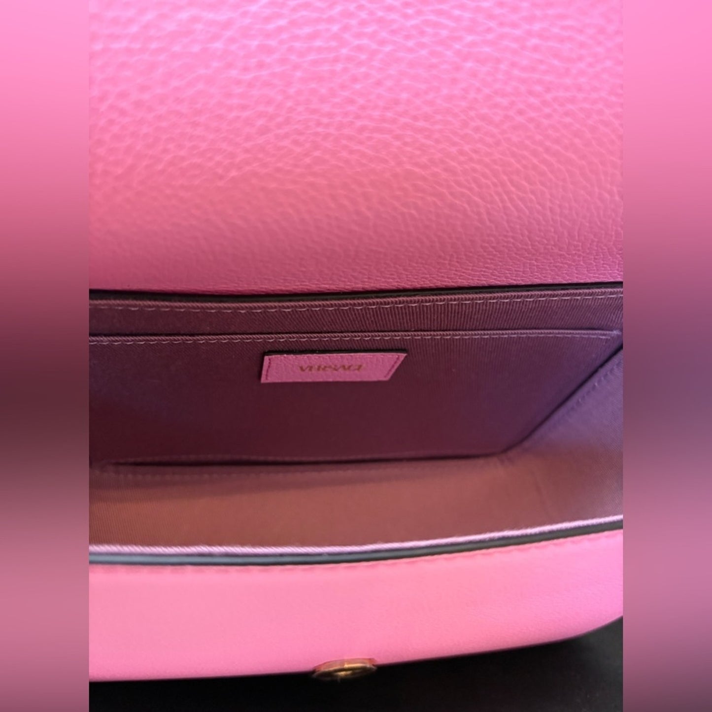 Versace Pink la Medusa Crossbody Bag with Gold Hardware NWT
