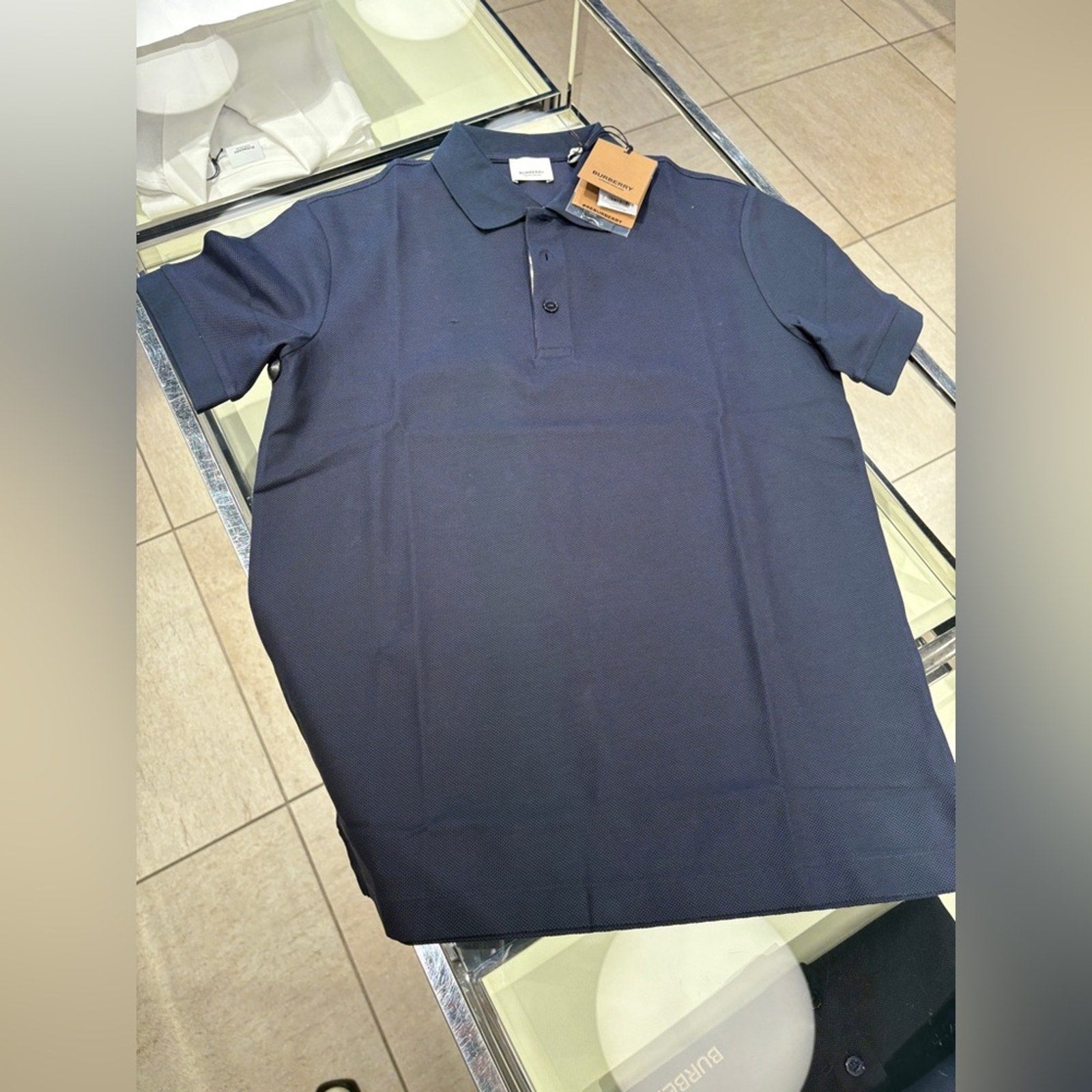 Burberry men’s polo navy