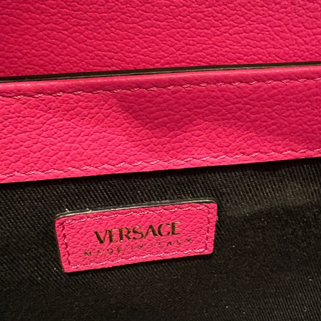 Versace Pink Medusa Leather Crossbody Bag – Gold Hardware