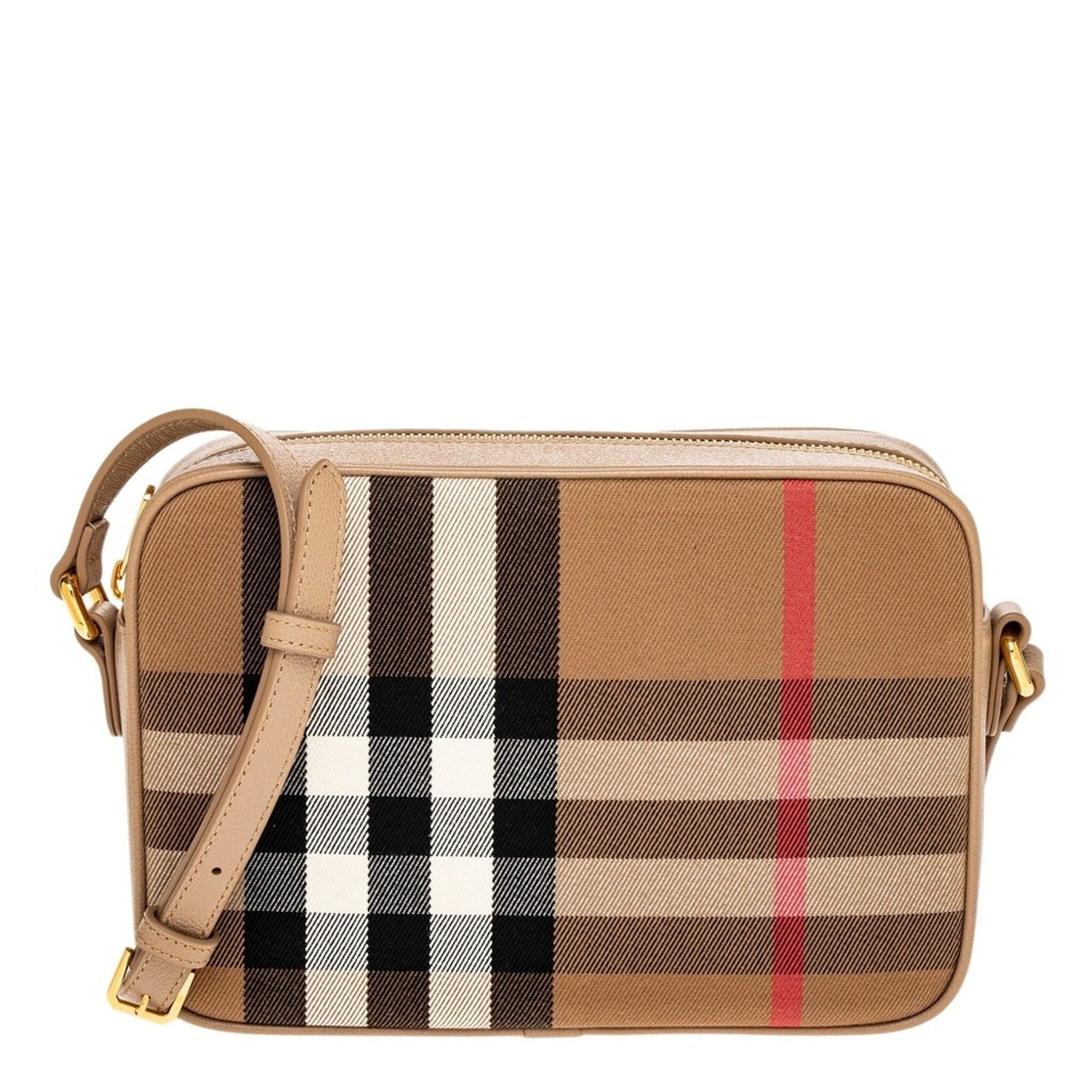Burberry Checkered Crossbody camera Bag beige small