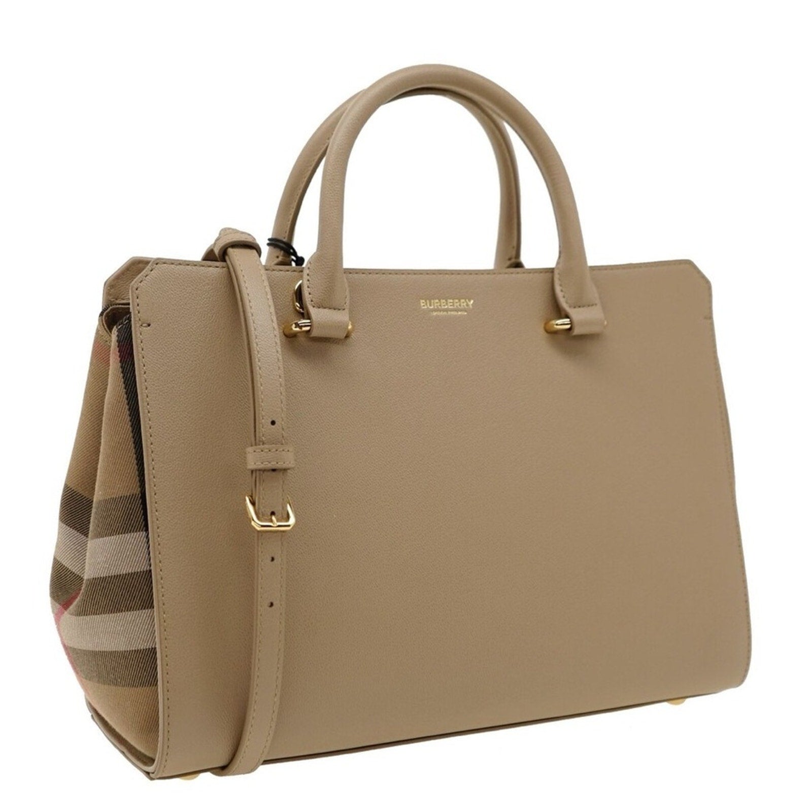 Burberry beige banwell with Signature Check Pattern